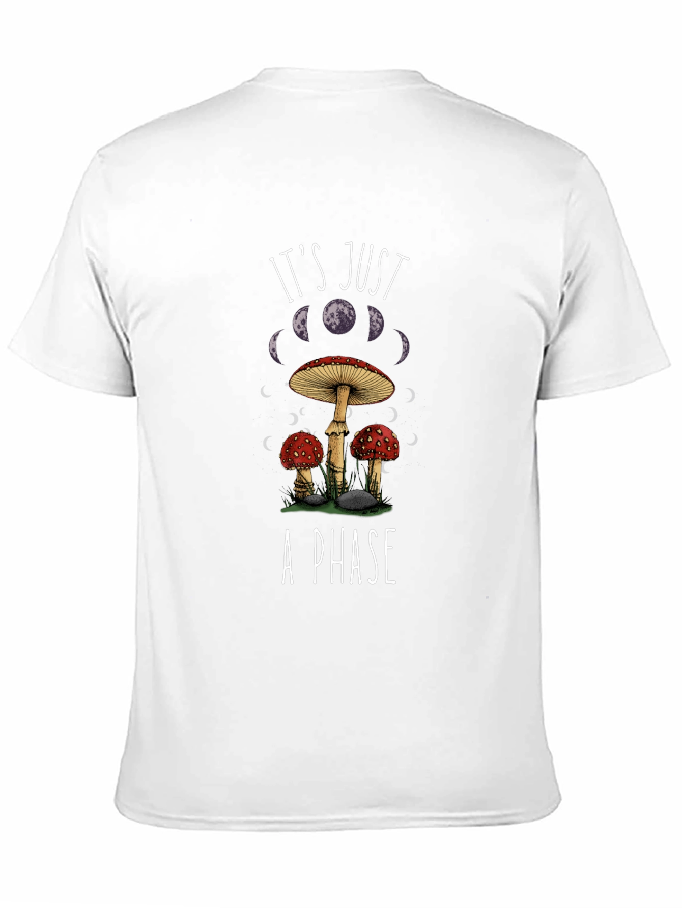 Mushroom Moon Phase Graphic T-Shirt