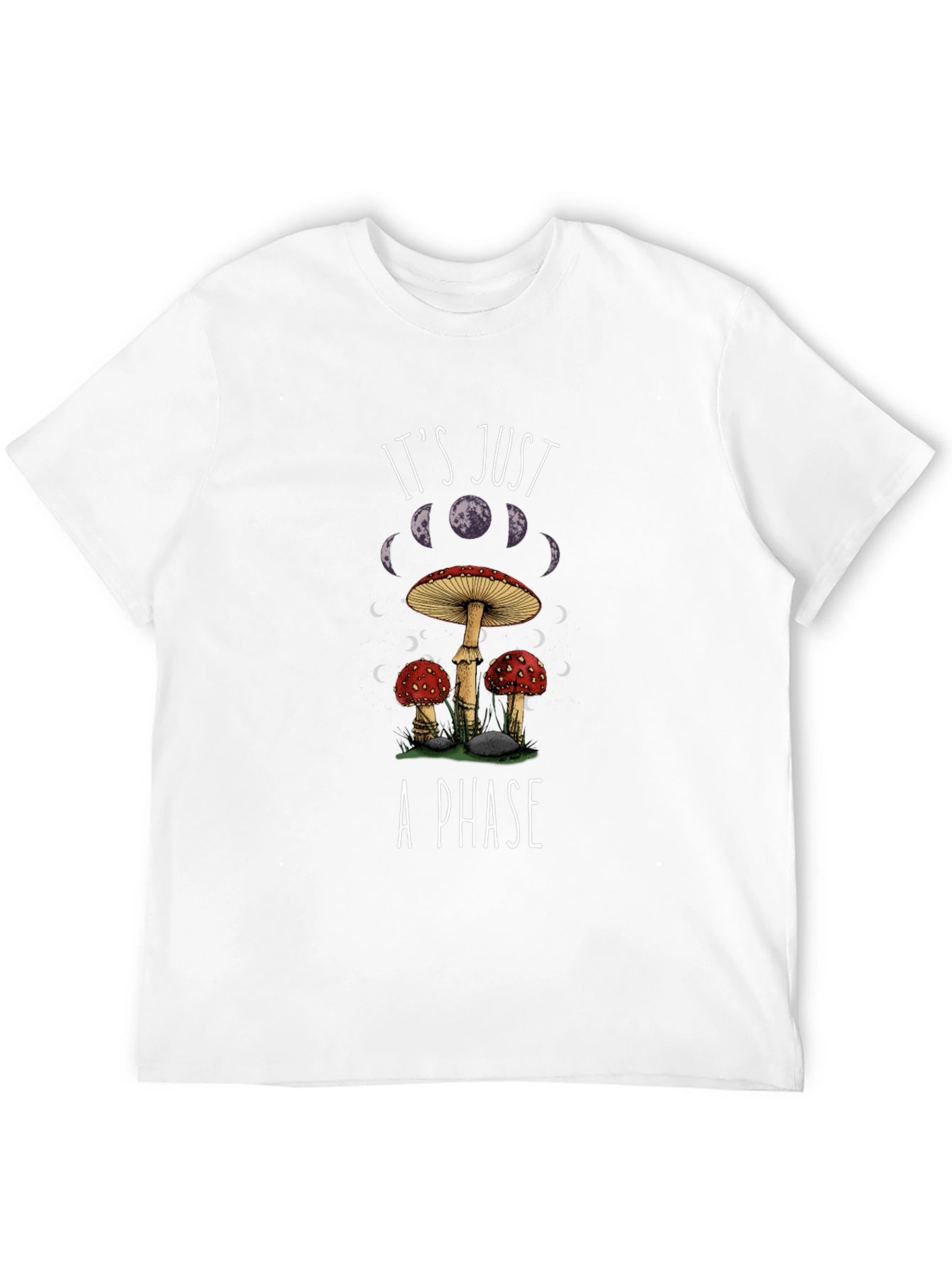 Mushroom Moon Phase Graphic T-Shirt