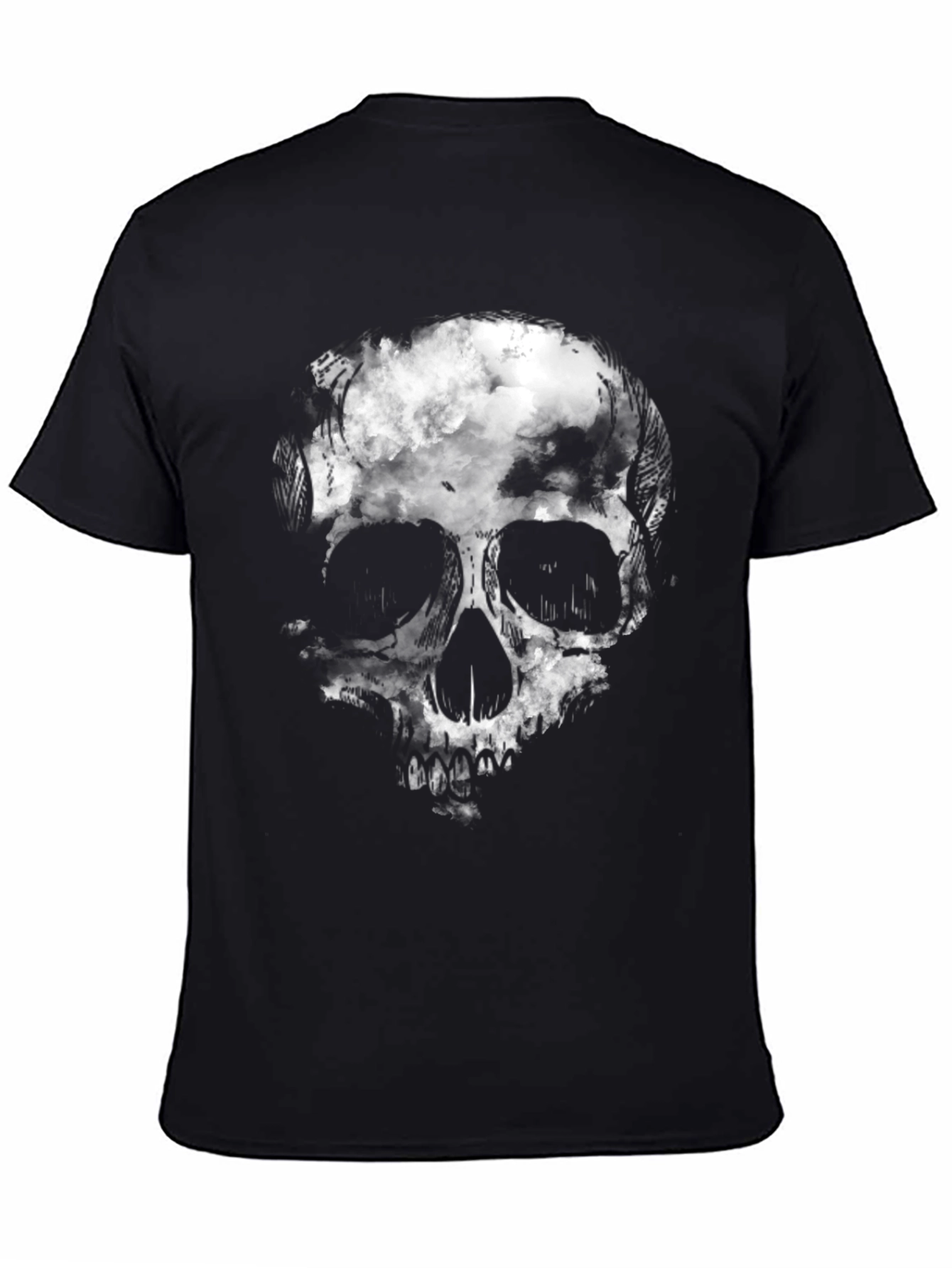 Skull Cloud Graphic Tee - Mens Black T-Shirt