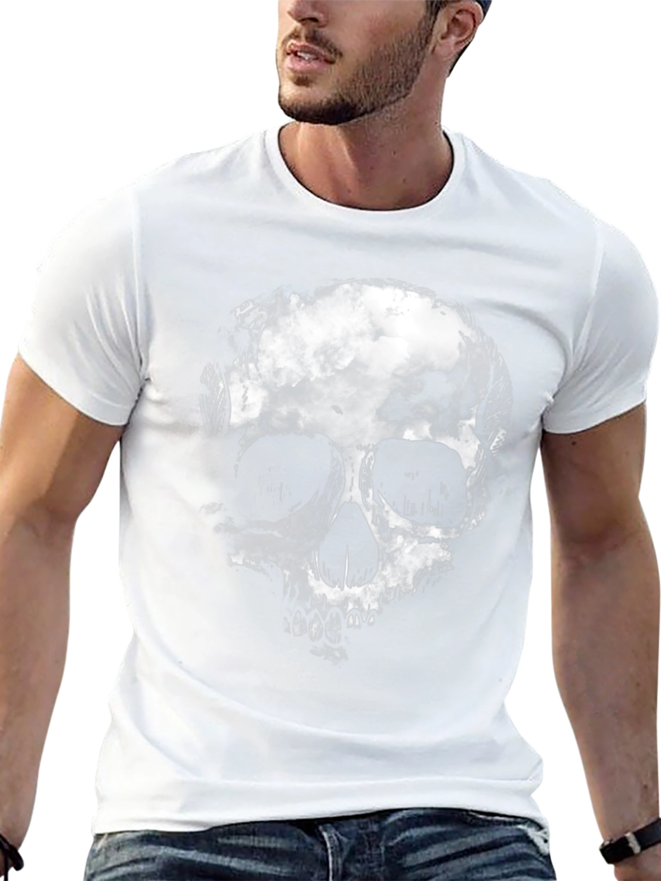Skull Cloud Graphic Tee - Mens Black T-Shirt