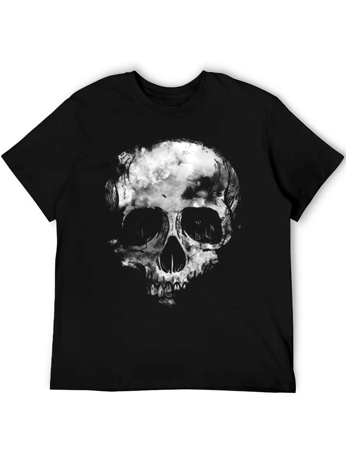 Skull Cloud Graphic Tee - Mens Black T-Shirt