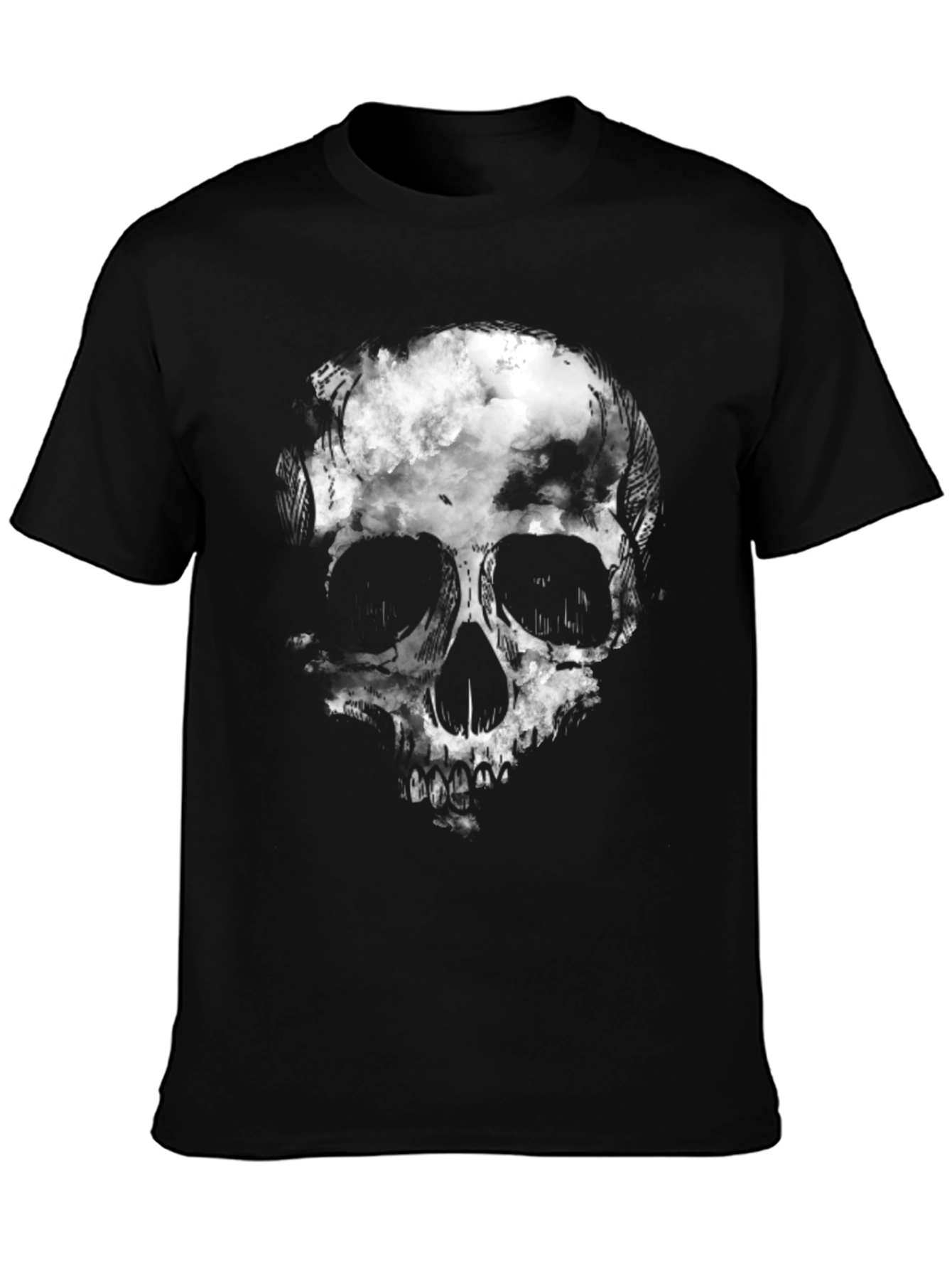 Skull Cloud Graphic Tee - Mens Black T-Shirt