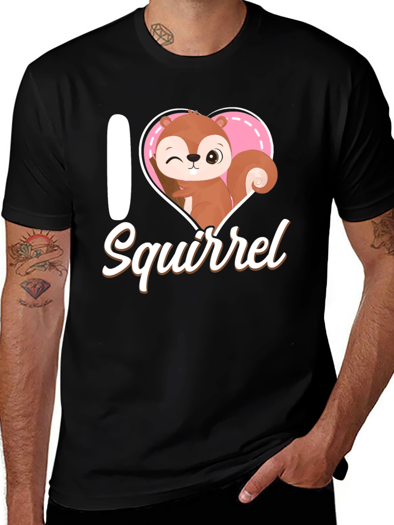 I Love Squirrel Graphic T-Shirt