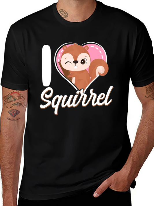 I Love Squirrel Graphic T-Shirt