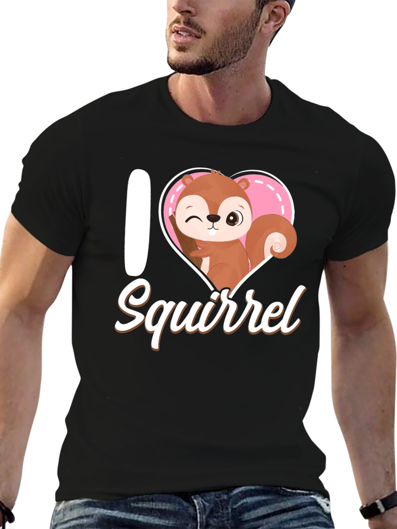 I Love Squirrel Graphic T-Shirt