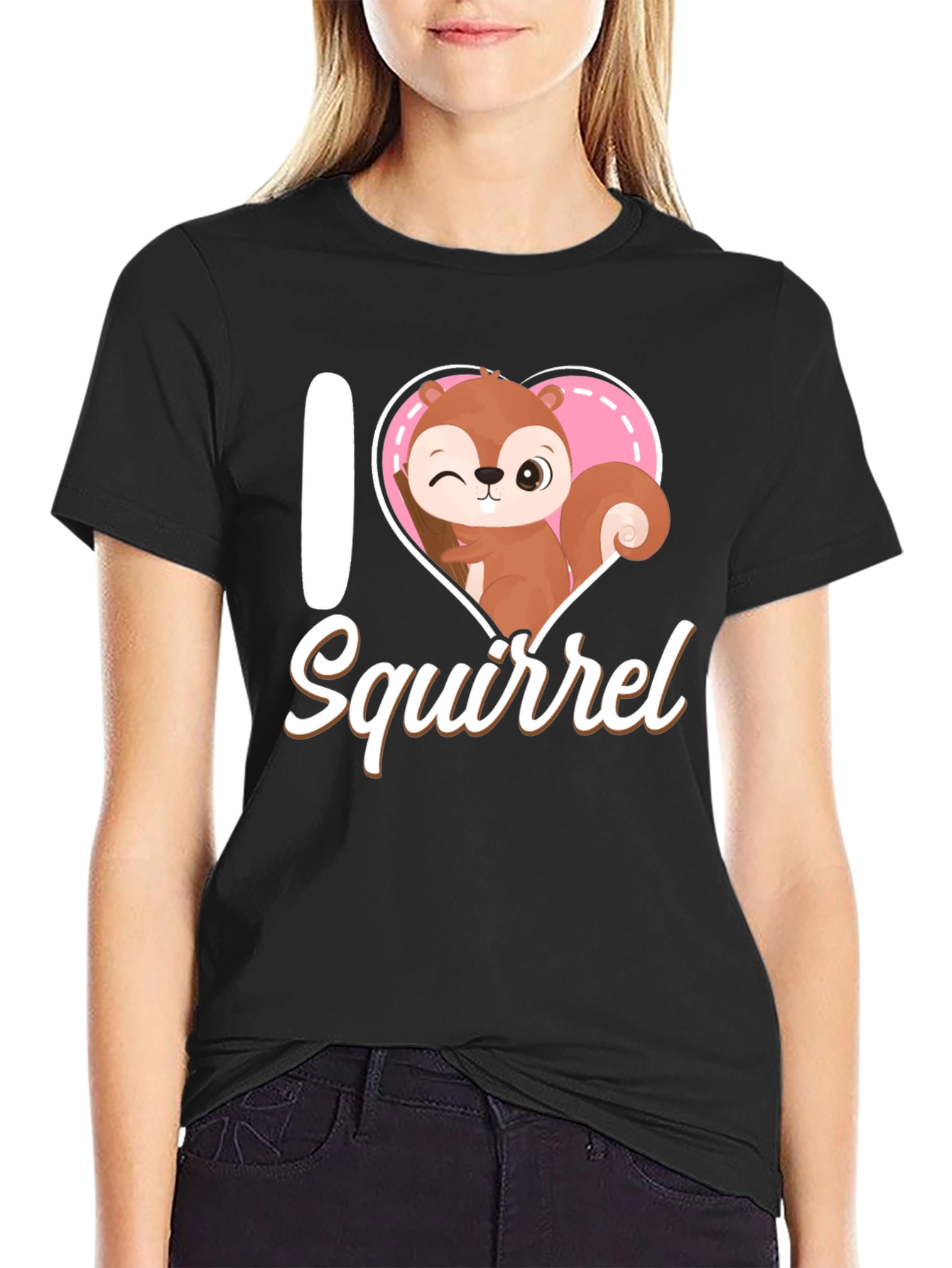 I Love Squirrel Graphic T-Shirt
