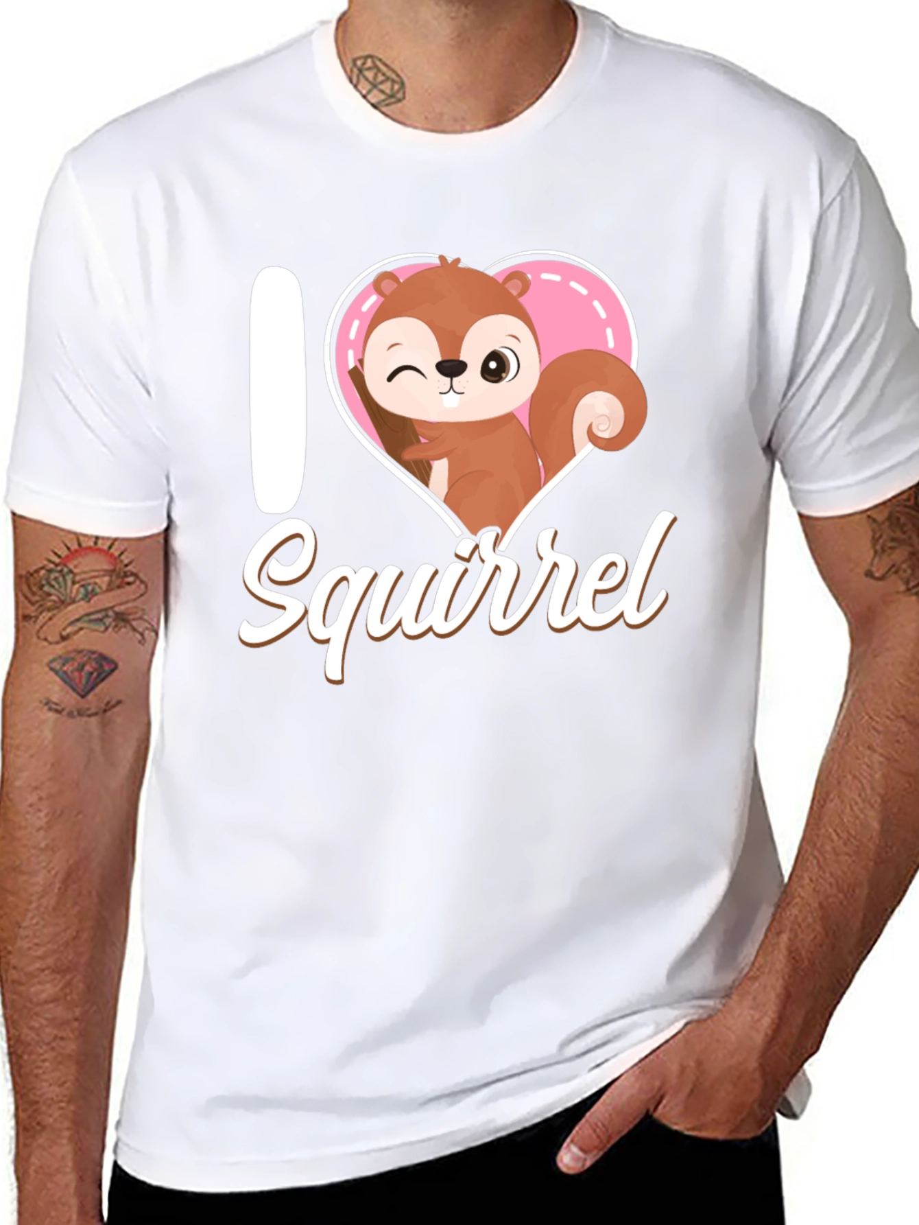 I Love Squirrel Graphic T-Shirt