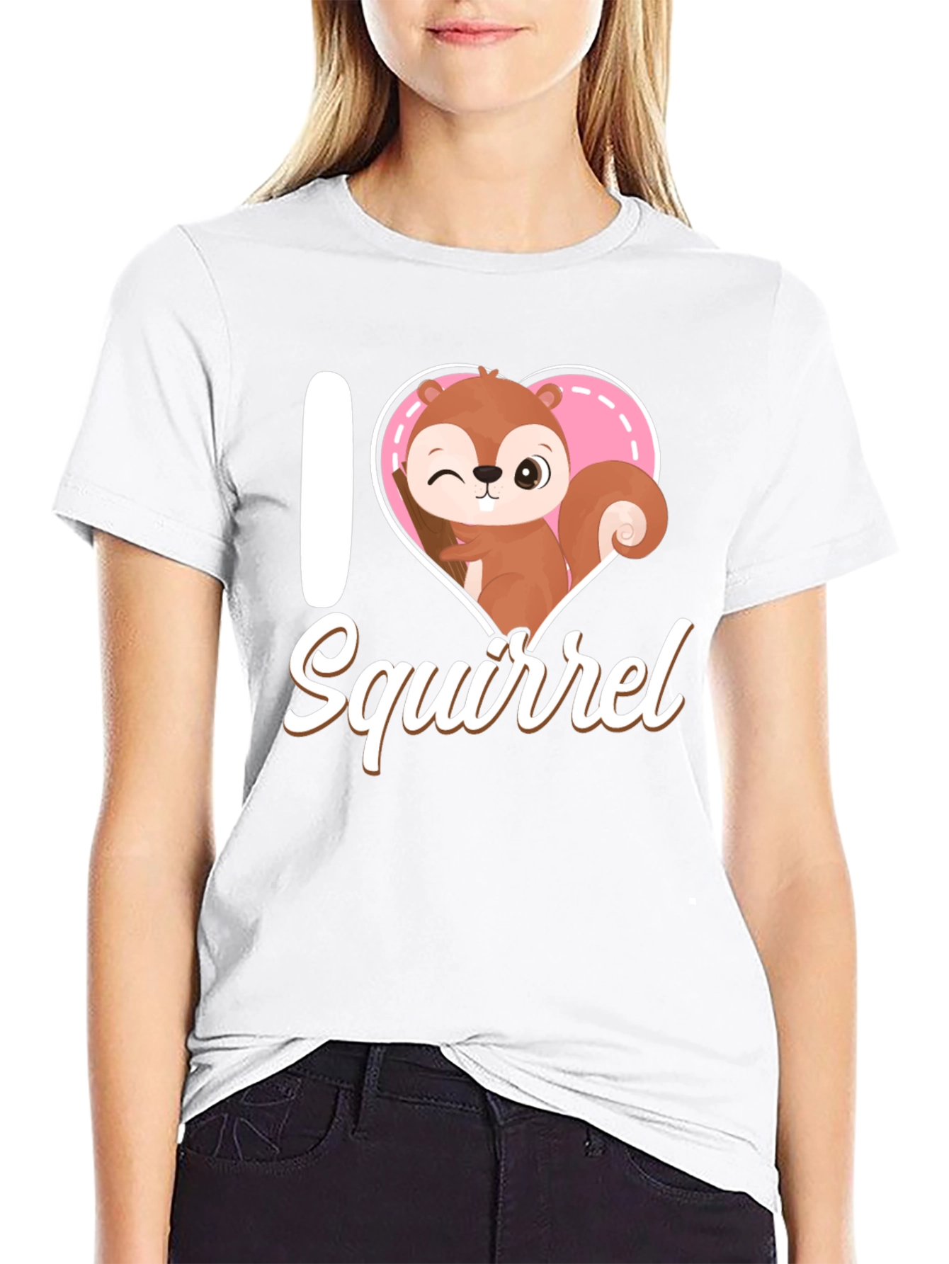 I Love Squirrel Graphic T-Shirt