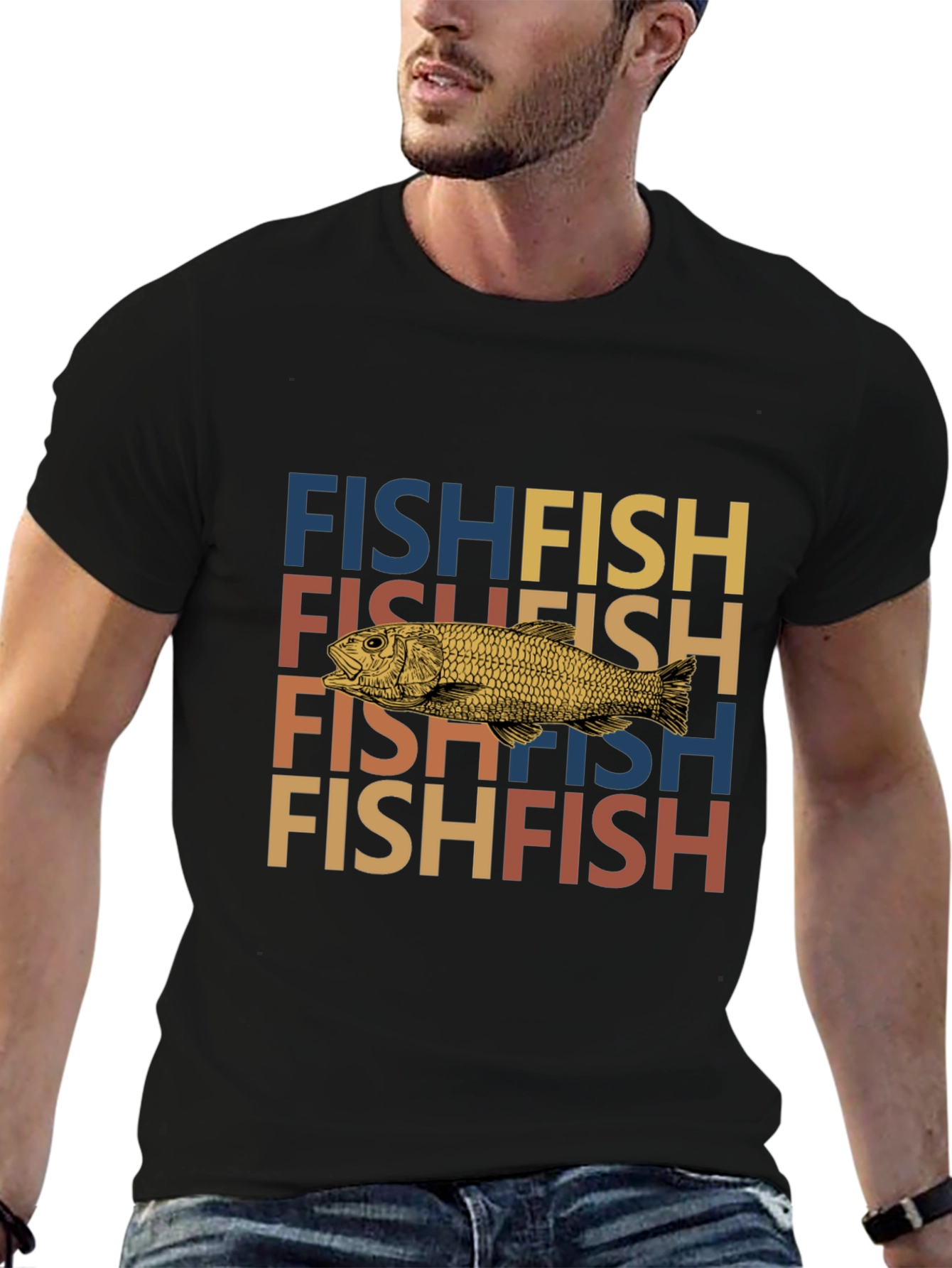 Retro Fish Lover T-Shirt - Unique Graphic Tee