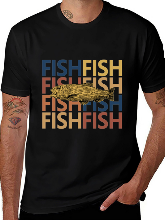 Retro Fish Lover T-Shirt - Unique Graphic Tee