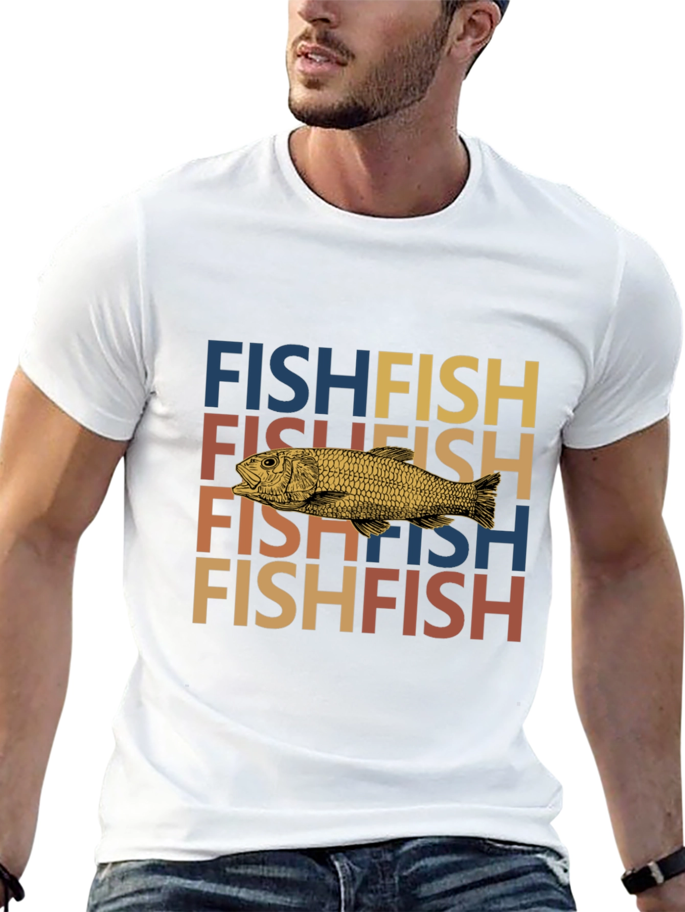 Retro Fish Lover T-Shirt - Unique Graphic Tee