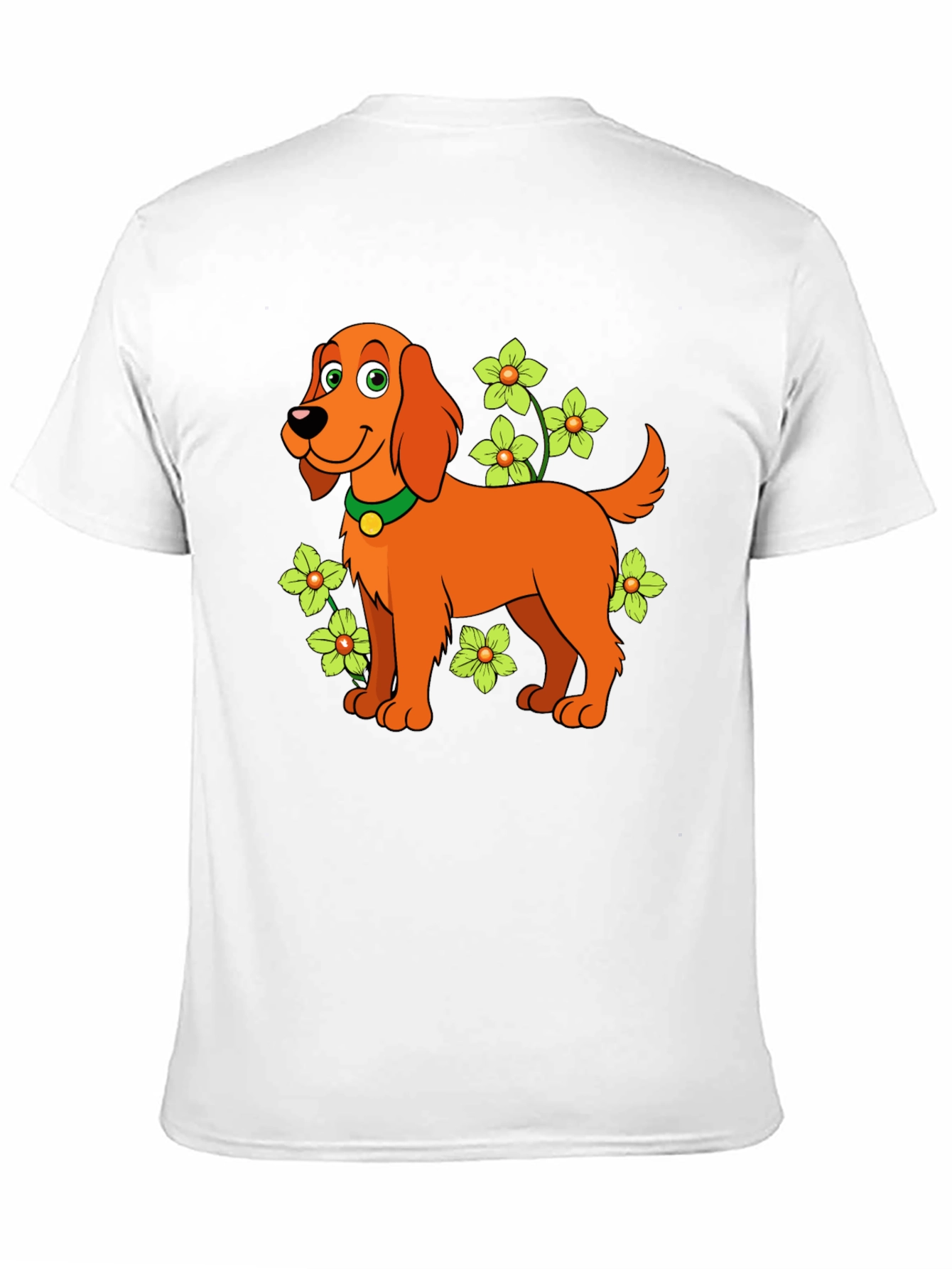 Dog with Flowers Graphic Tee