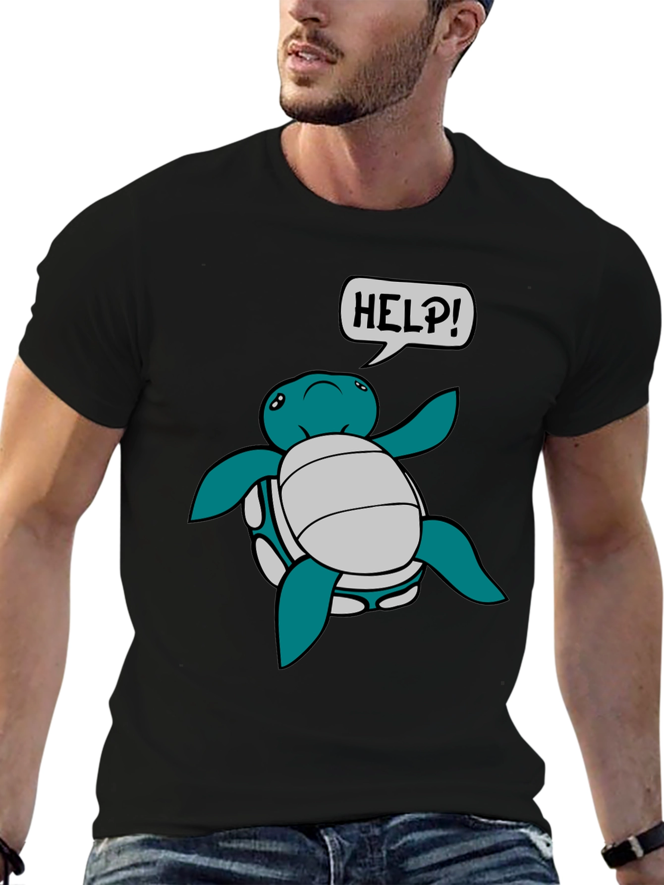 Turtle Help Graphic T-Shirt