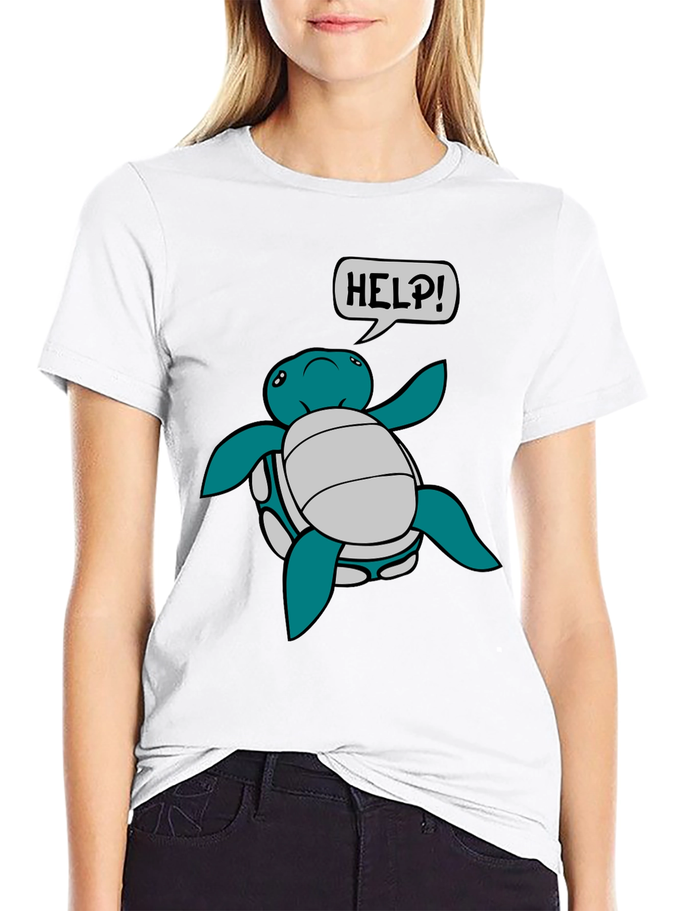 Turtle Help Graphic T-Shirt