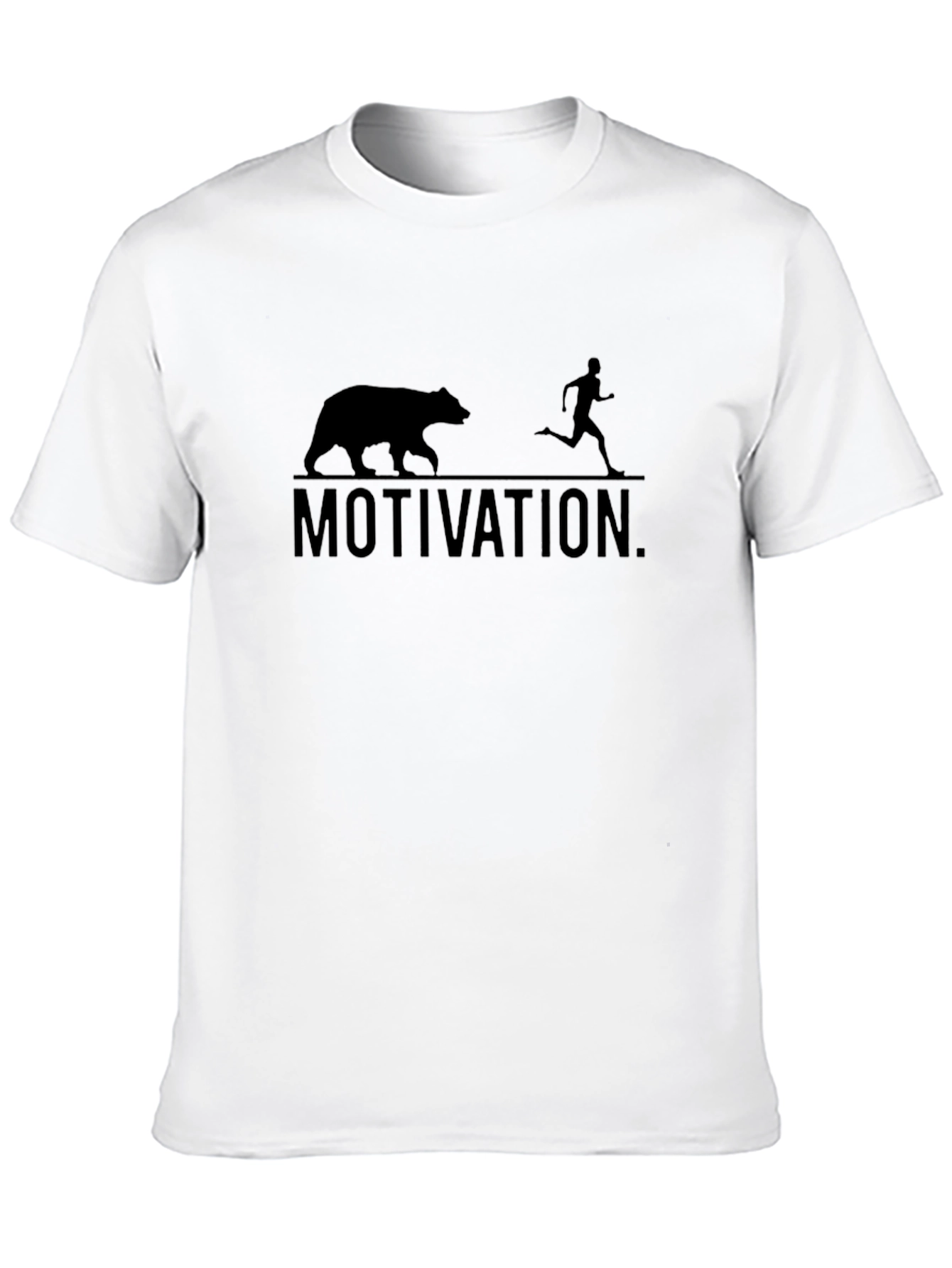 Motivation Bear Chase Graphic Tee - Black
