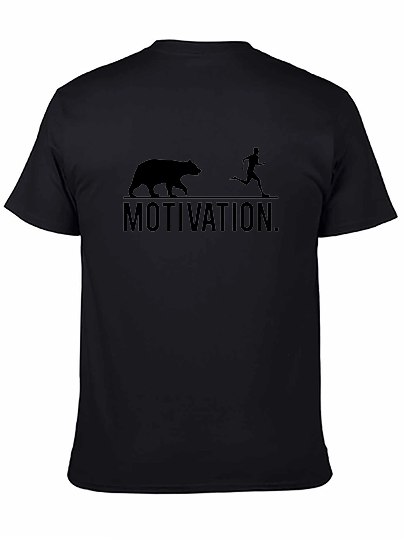 Motivation Bear Chase Graphic Tee - Black