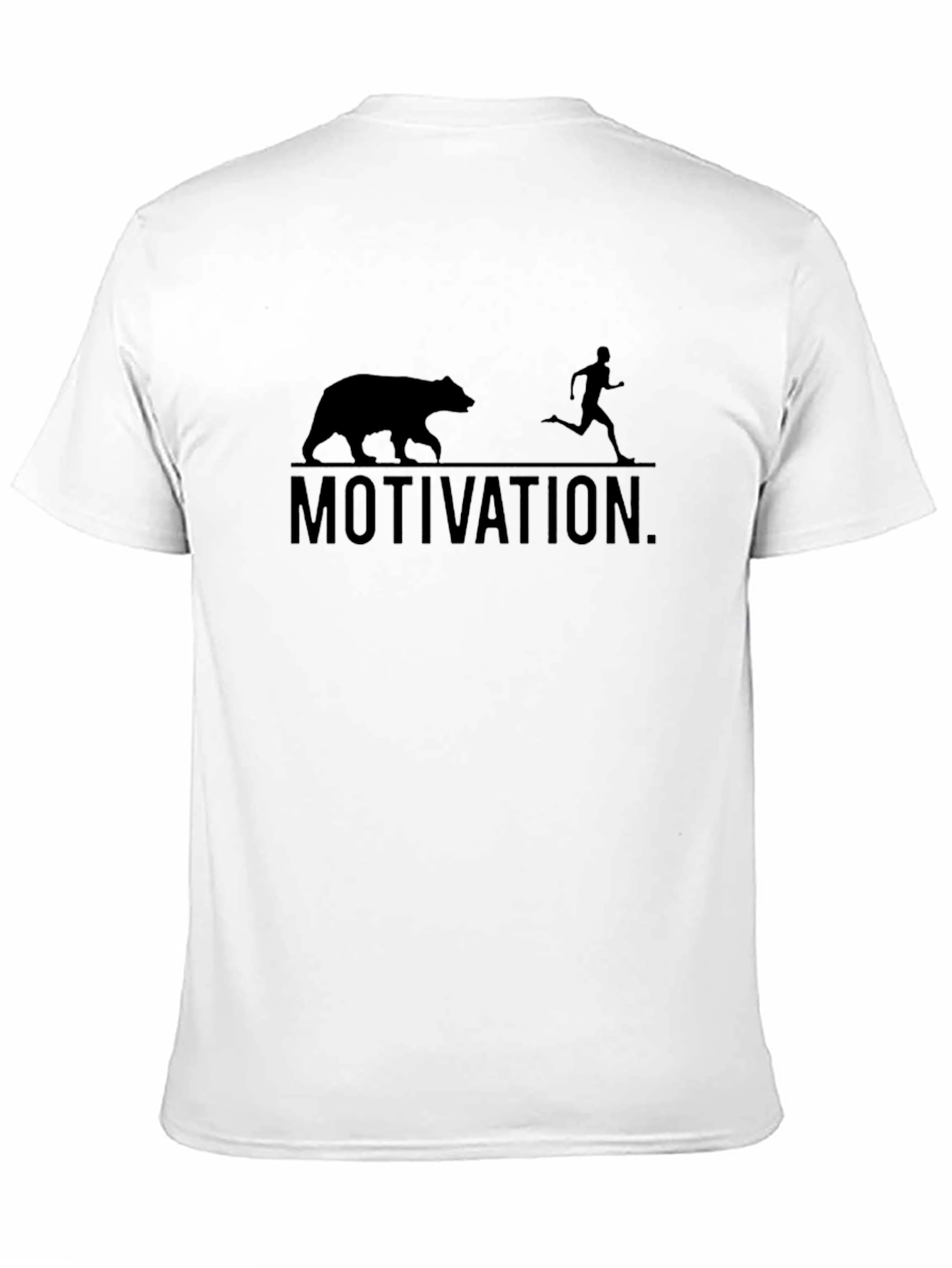 Motivation Bear Chase Graphic Tee - Black