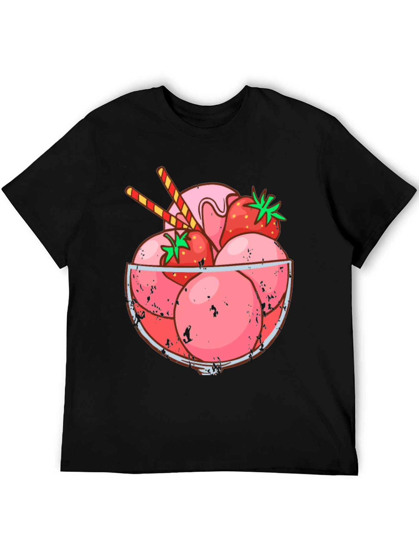 Strawberry Ice Cream Bowl Graphic Tee