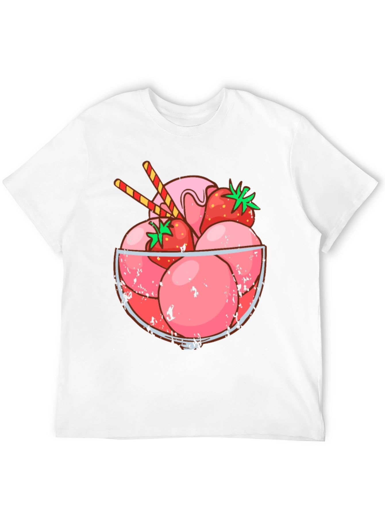 Strawberry Ice Cream Bowl Graphic Tee