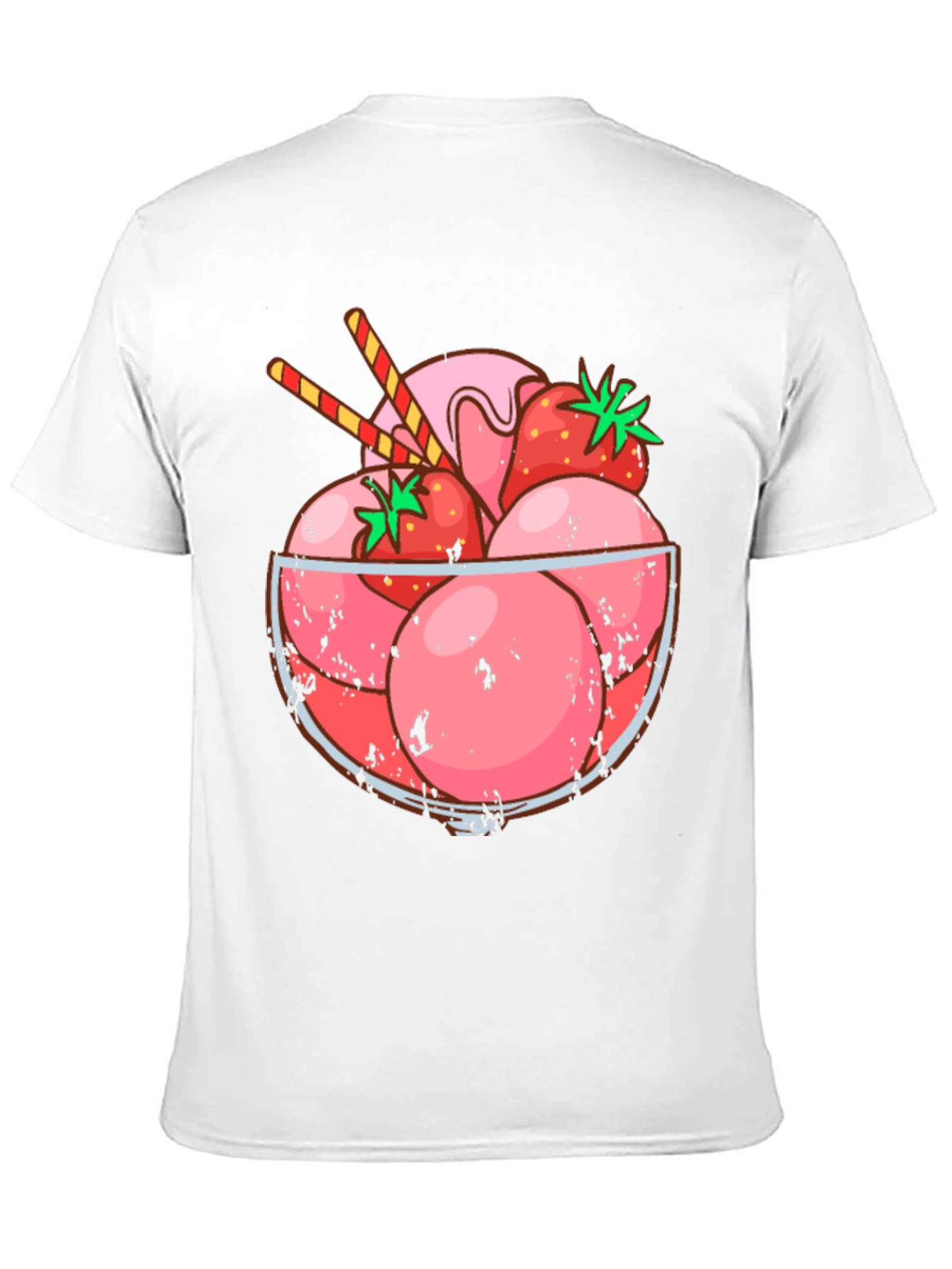 Strawberry Ice Cream Bowl Graphic Tee