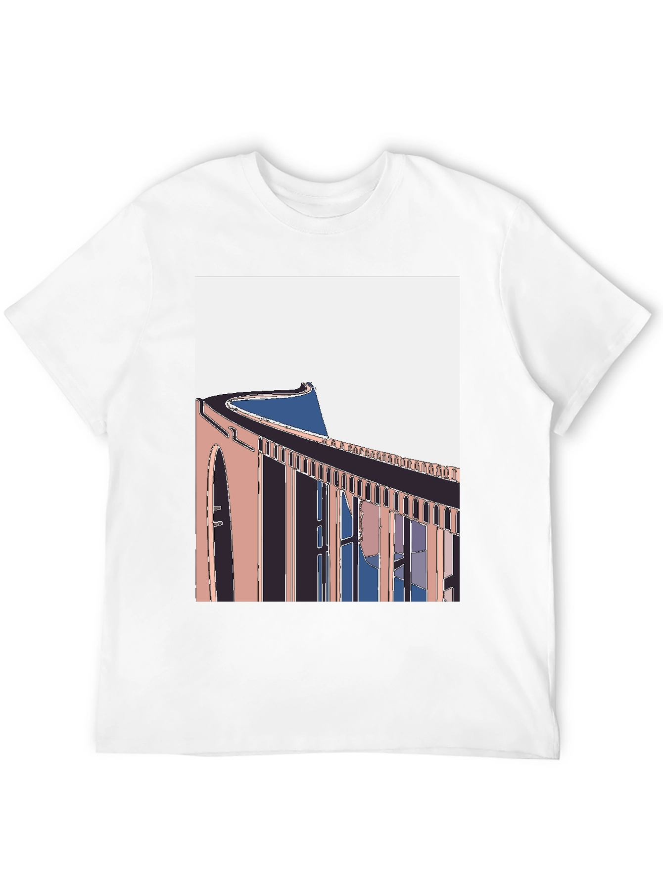 Abstract Architecture Graphic Tee - Modern Style