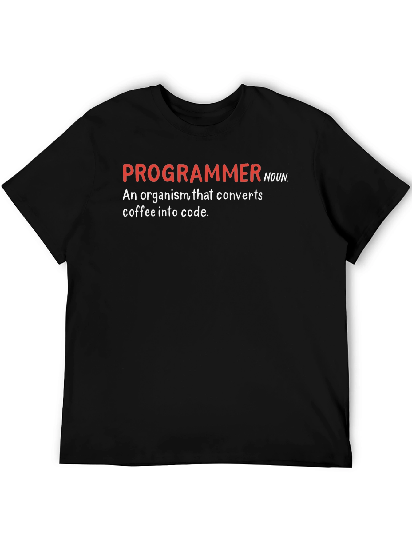 Programmer Coffee to Code Black T-Shirt