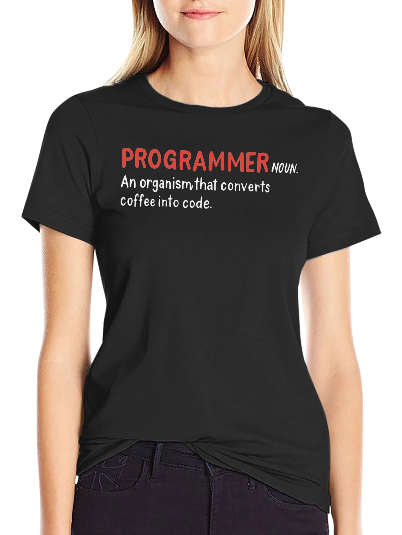 Programmer Coffee to Code Black T-Shirt