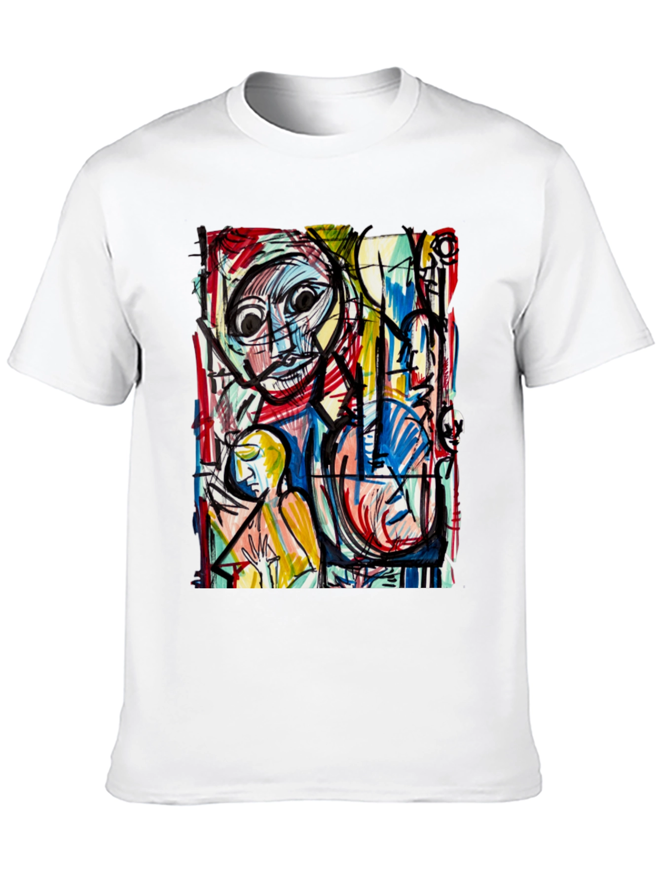 Abstract Art Print Tee - Unique Graphic T-Shirt