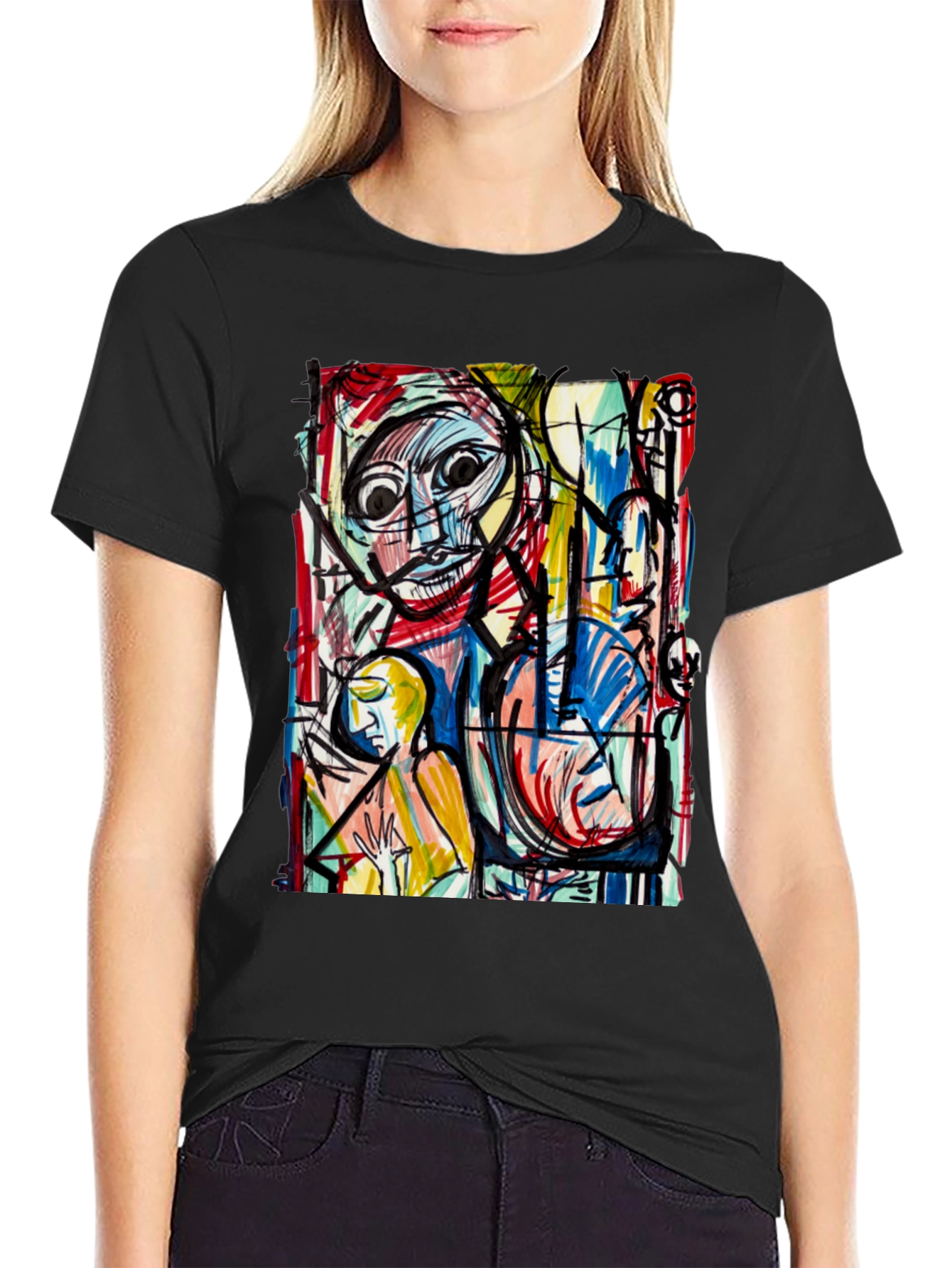 Abstract Art Print Tee - Unique Graphic T-Shirt