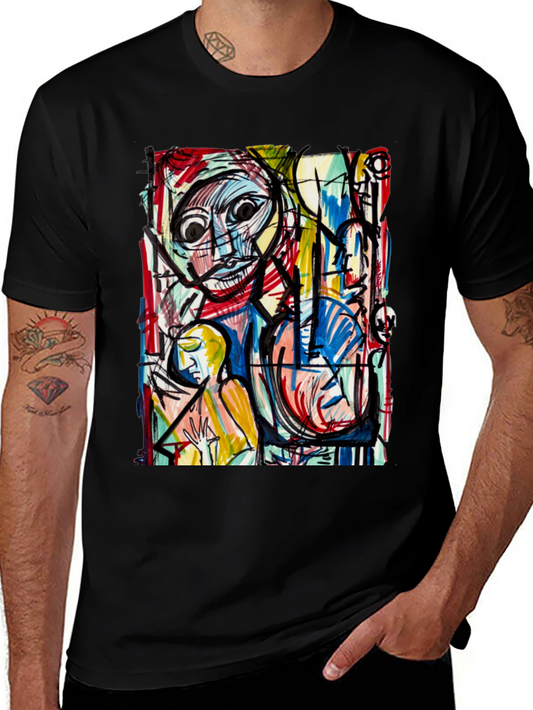 Abstract Art Print Tee - Unique Graphic T-Shirt