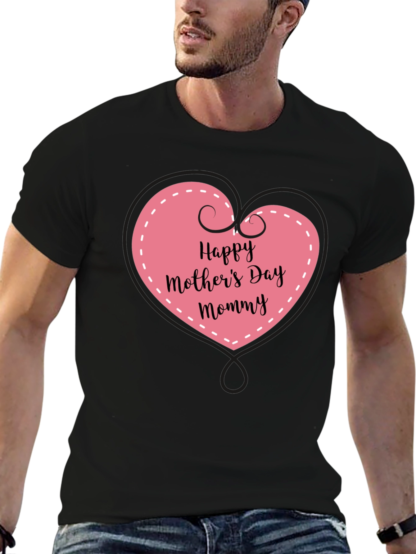 Happy Mothers Day Mommy Black Tee