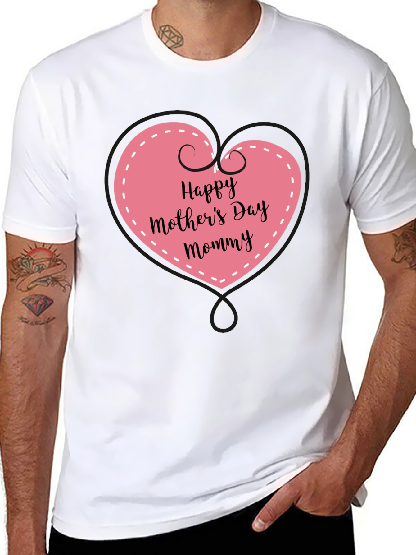 Happy Mothers Day Mommy Black Tee