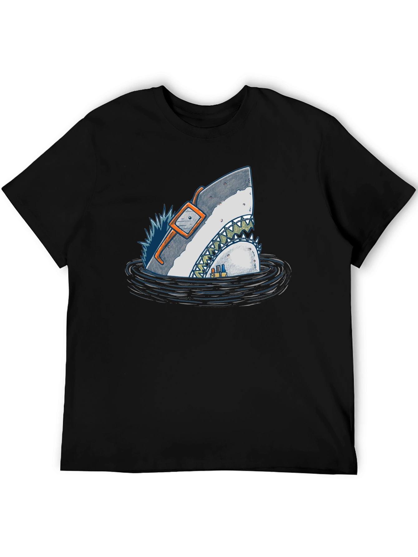 Shark in Water Graphic T-Shirt - Unique Design