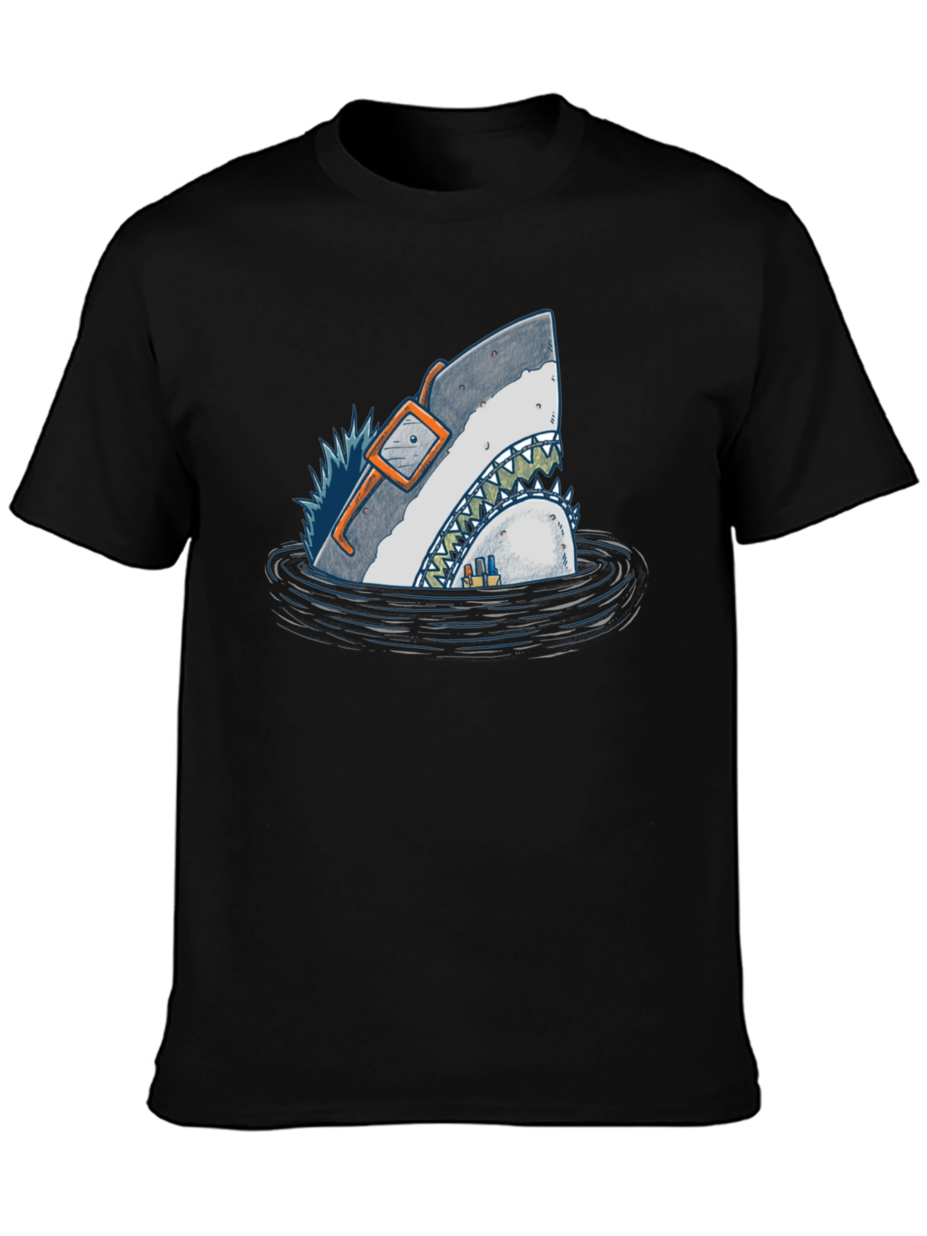 Shark in Water Graphic T-Shirt - Unique Design
