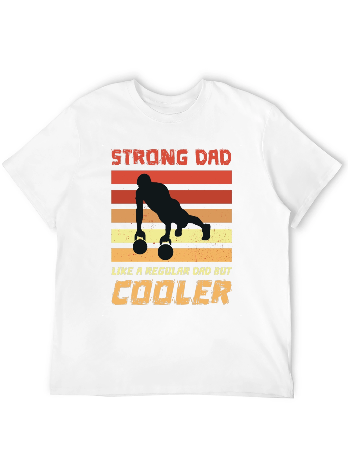 Strong Dad Kettlebell Push Up Graphic Tee