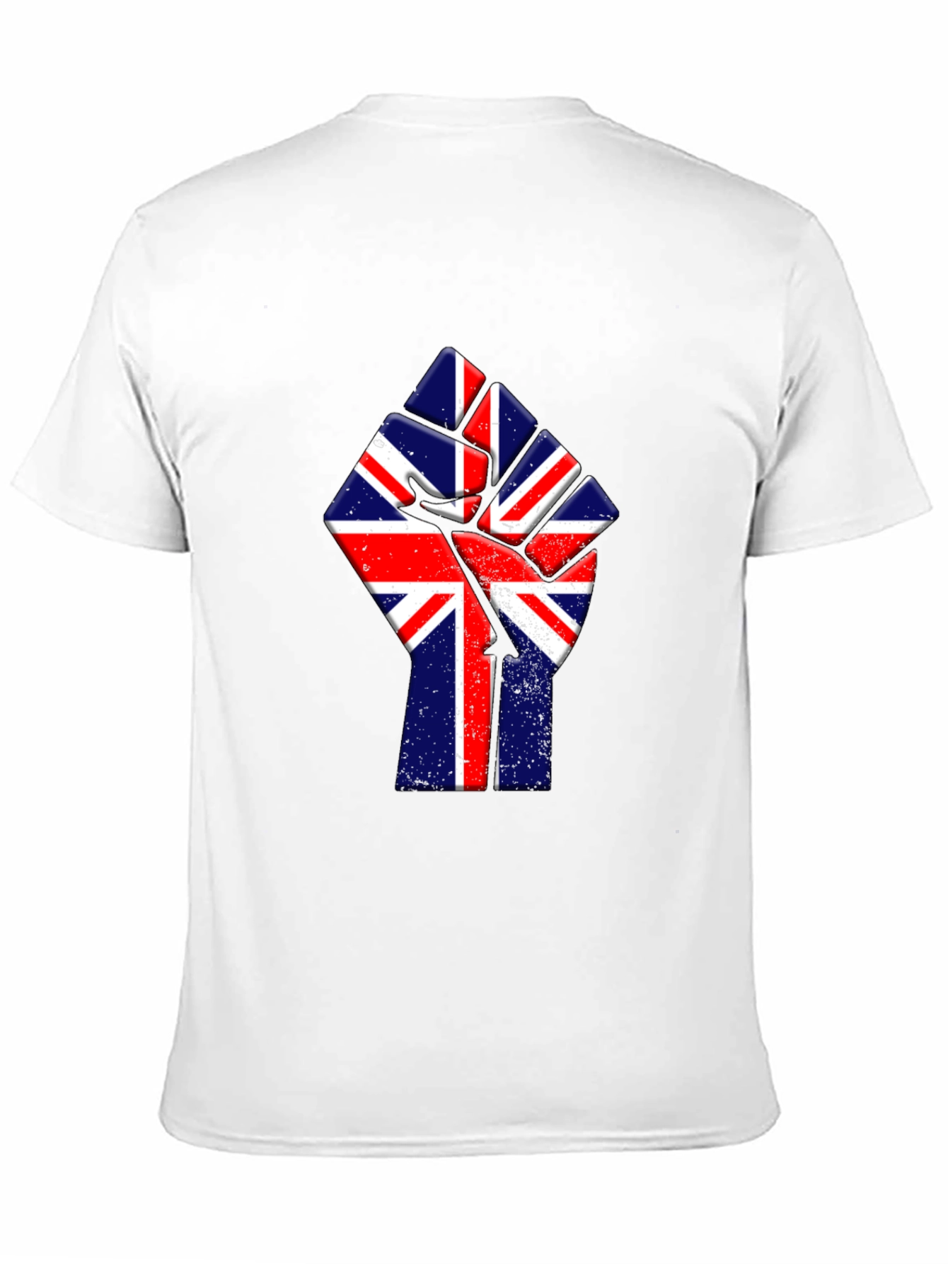 Union Jack Fist Graphic Tee - Black Cotton T-Shirt