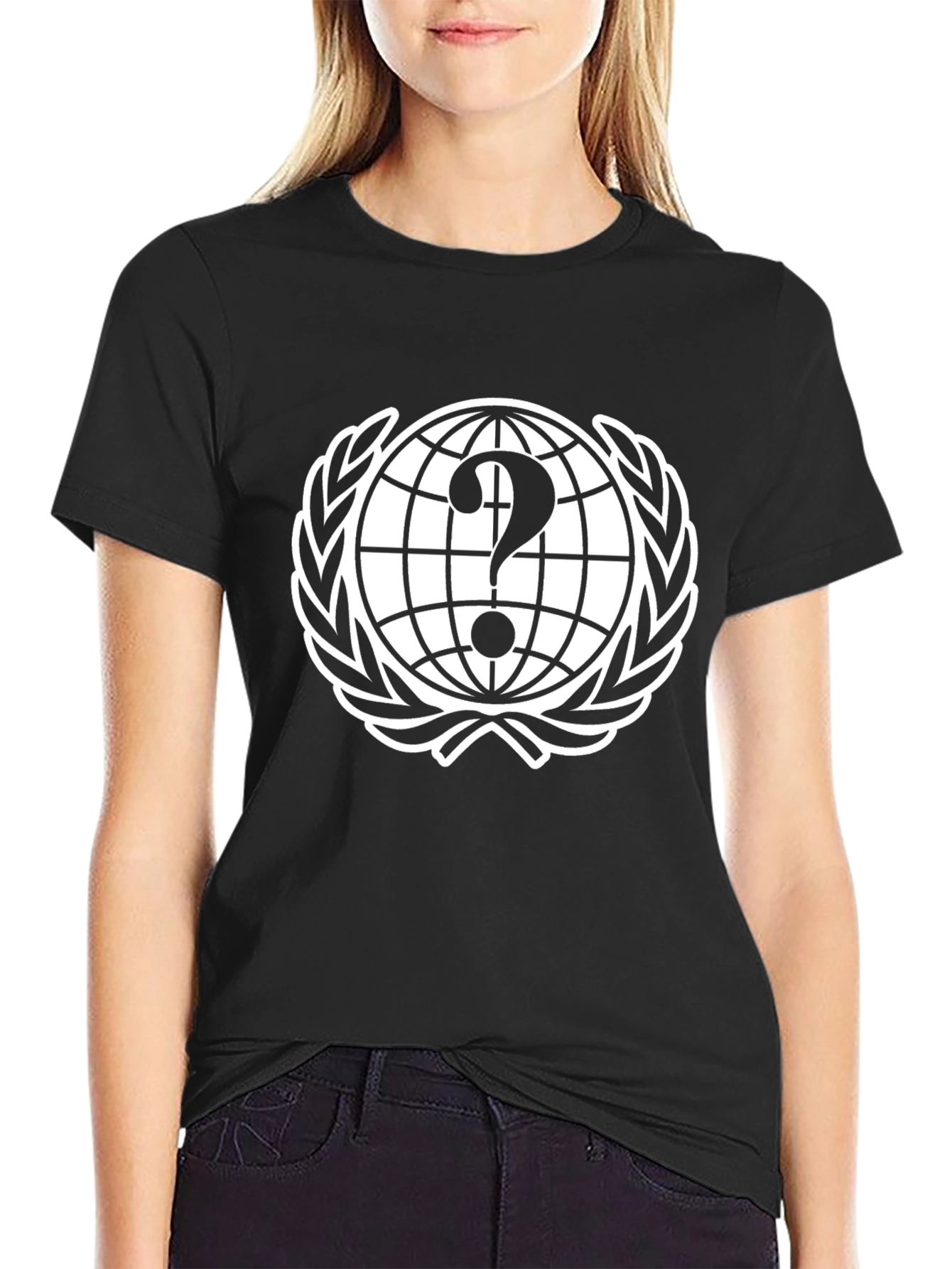 Question Globe T-Shirt - Unisex Black Tee