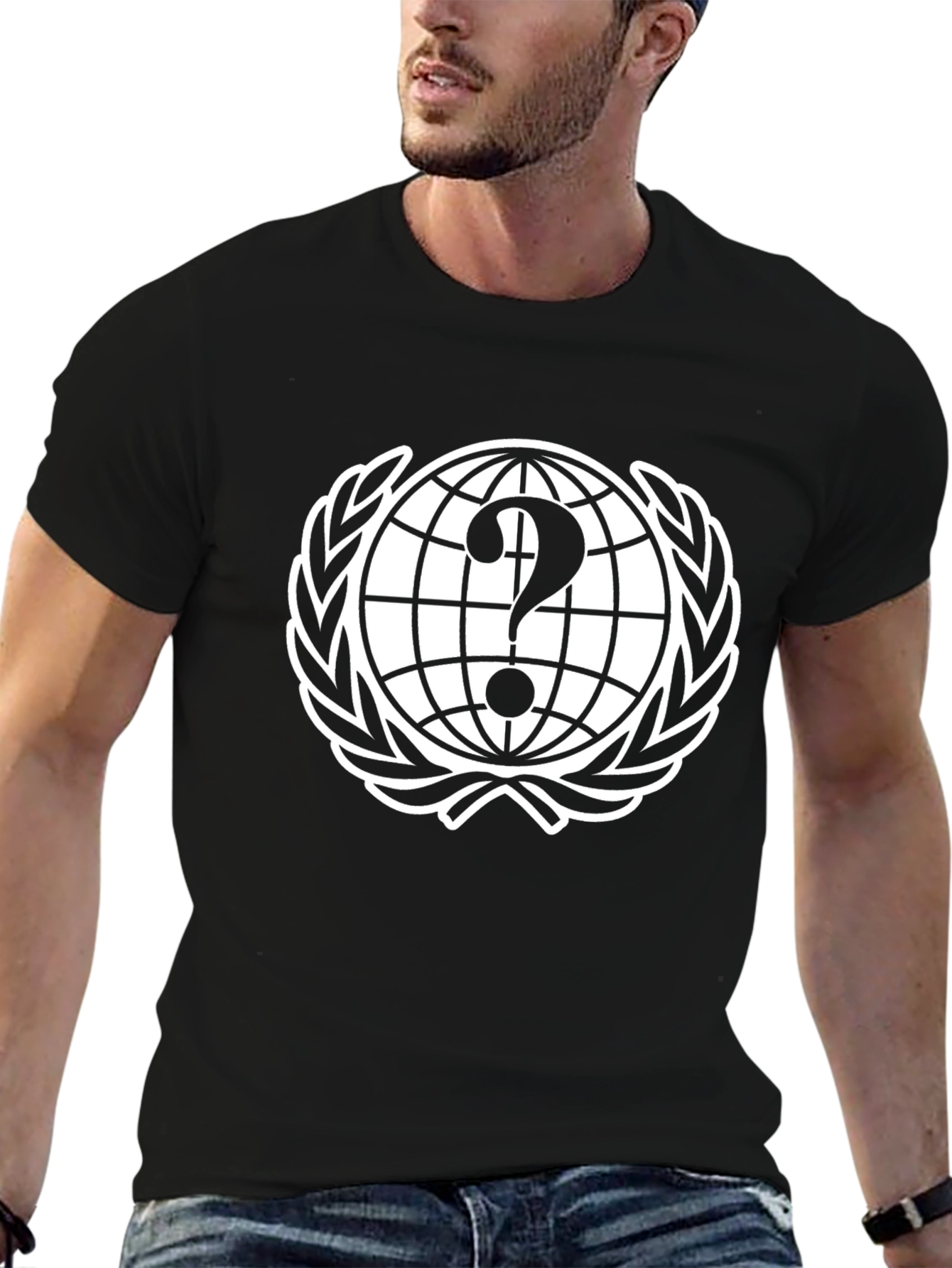 Question Globe T-Shirt - Unisex Black Tee