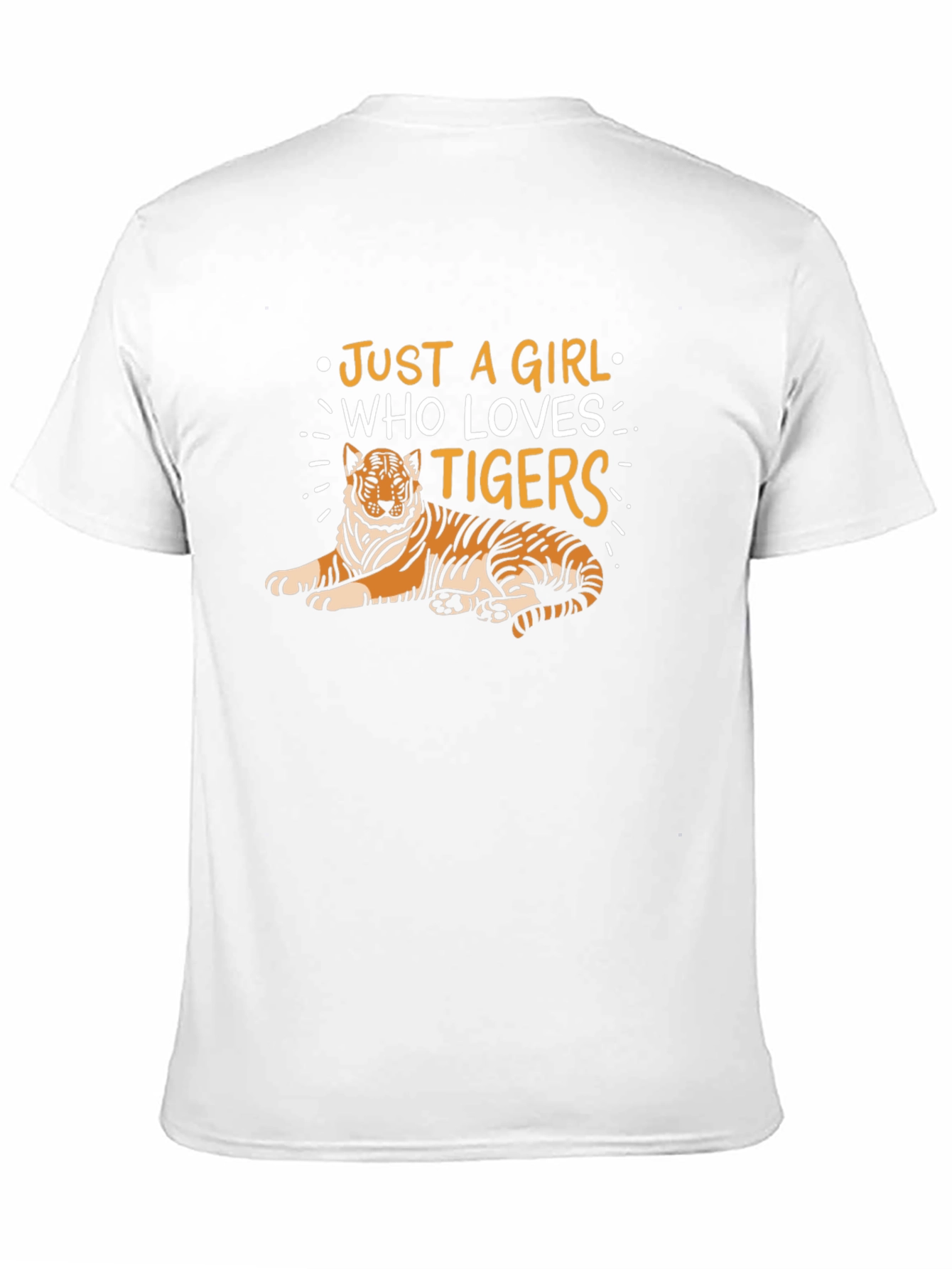 Just a Girl Who Loves Tigers Black T-Shirt