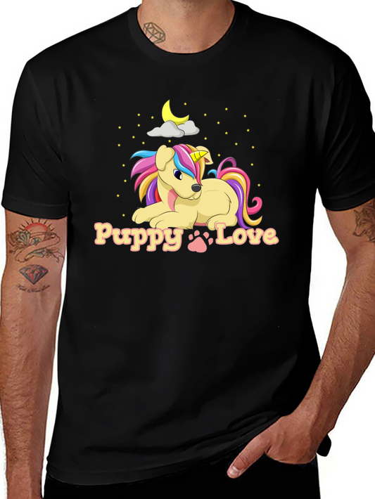 Puppy Love Unicorn Dog Graphic T-Shirt