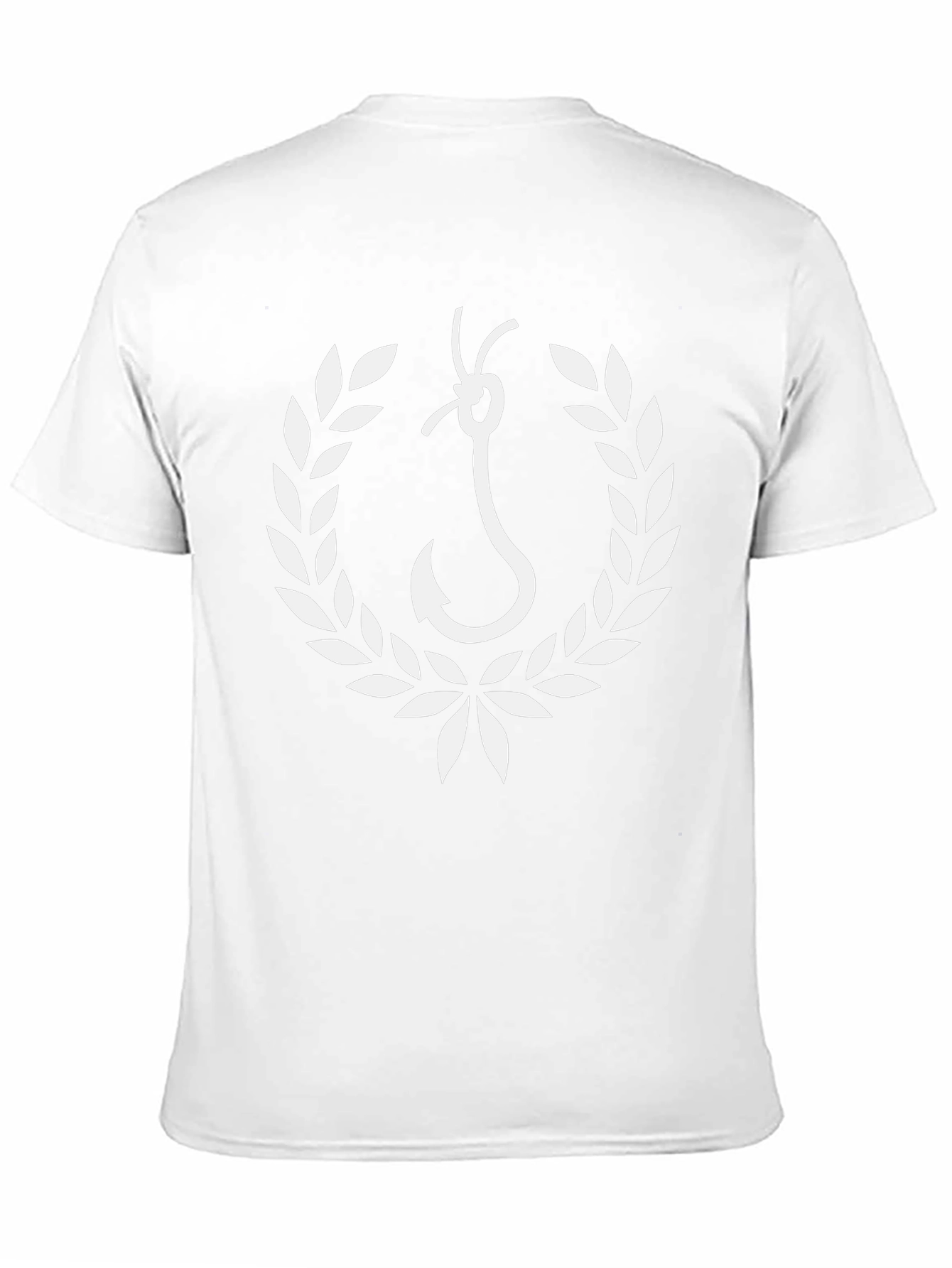Fishing Hook Laurel Wreath Graphic Tee