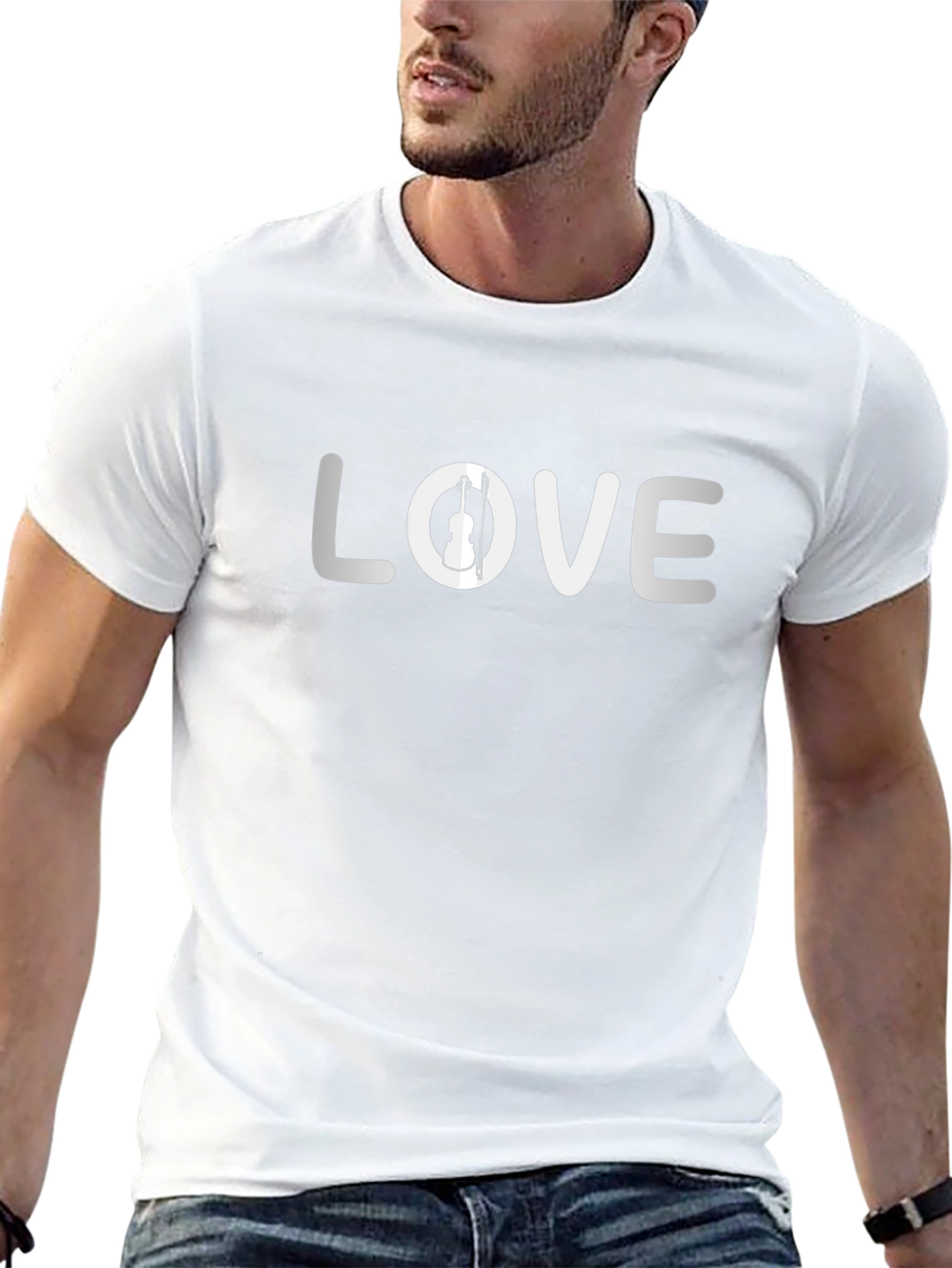 Love Violin Black T-Shirt