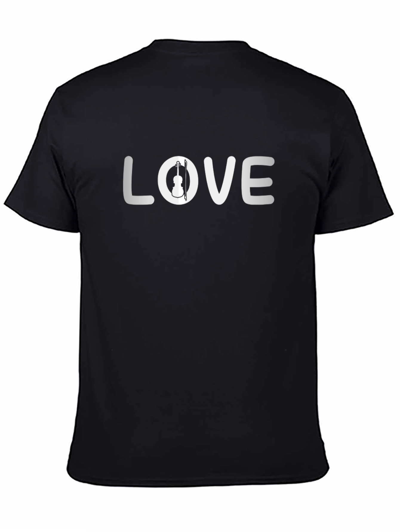 Love Violin Black T-Shirt