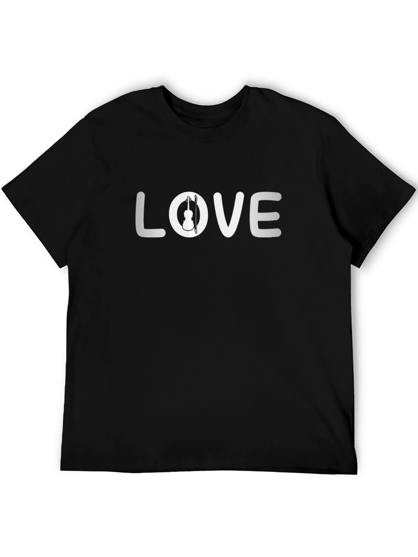 Love Violin Black T-Shirt