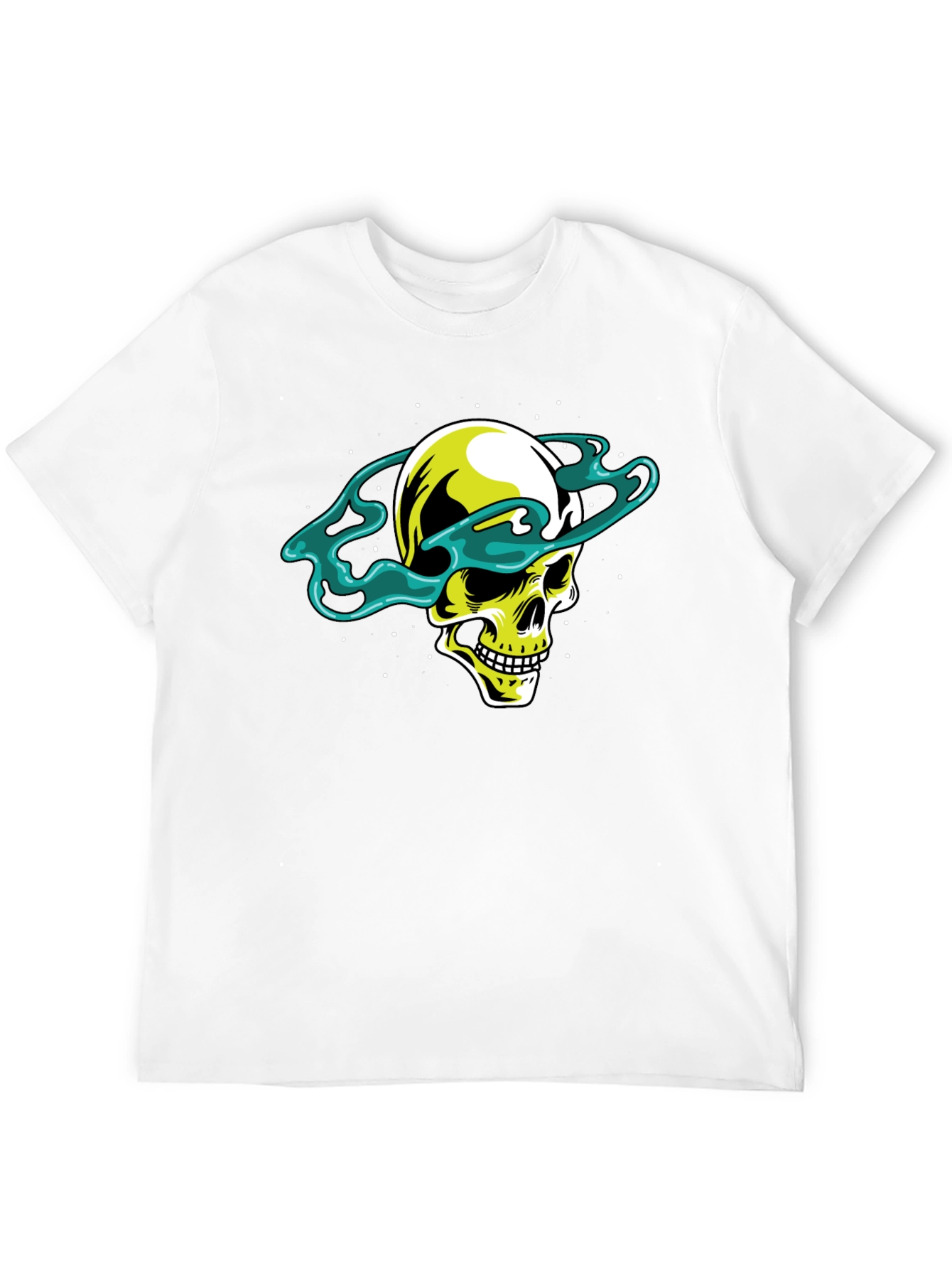Skull Saturn Graphic Tee - Cool Black T-Shirt