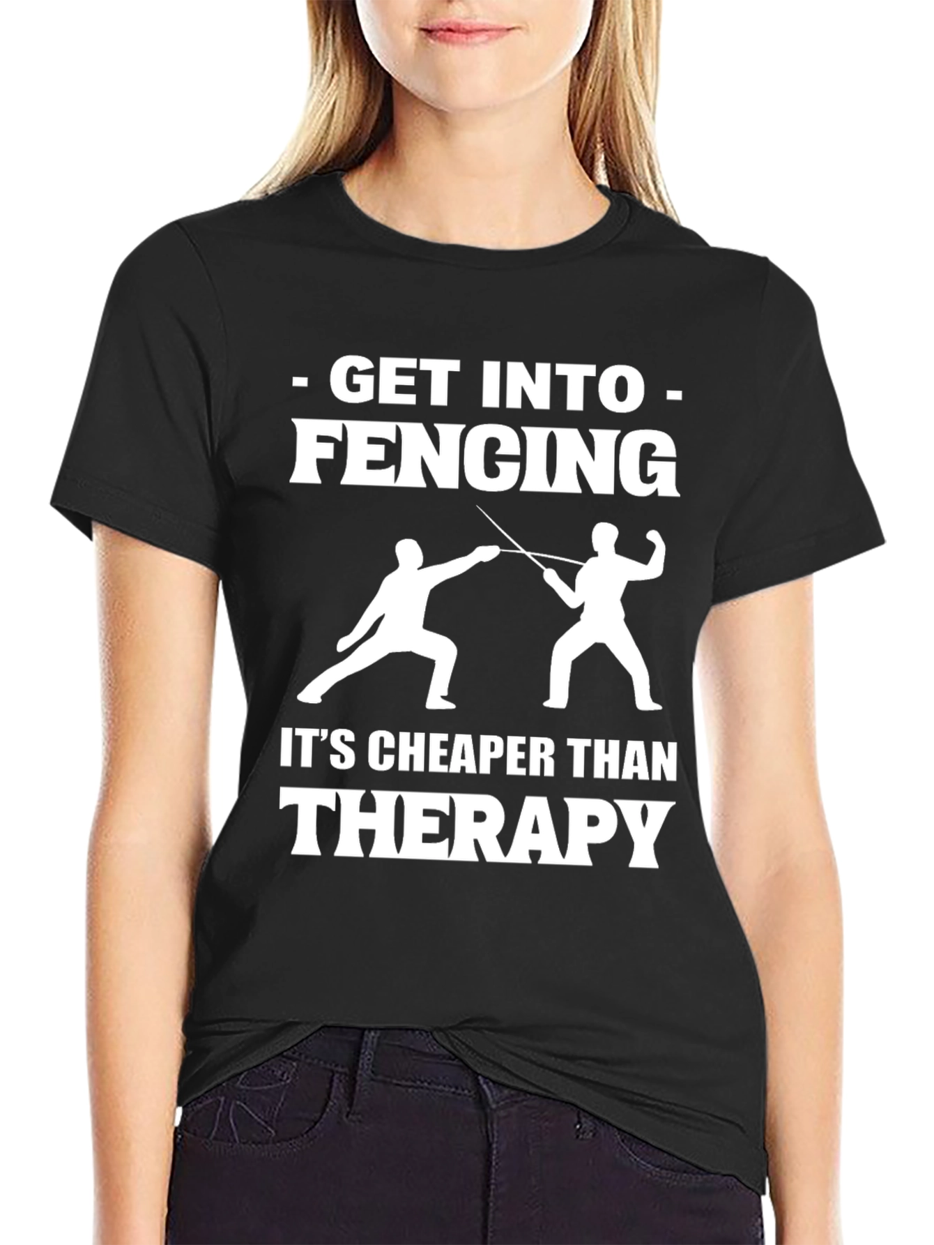 Fencing Therapy T-Shirt Funny Sport Gift