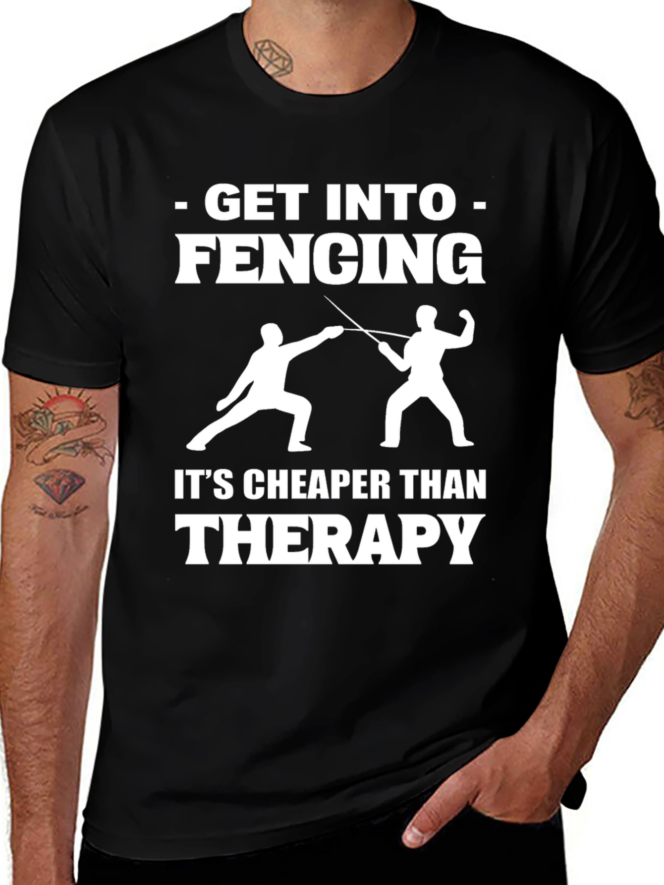 Fencing Therapy T-Shirt Funny Sport Gift