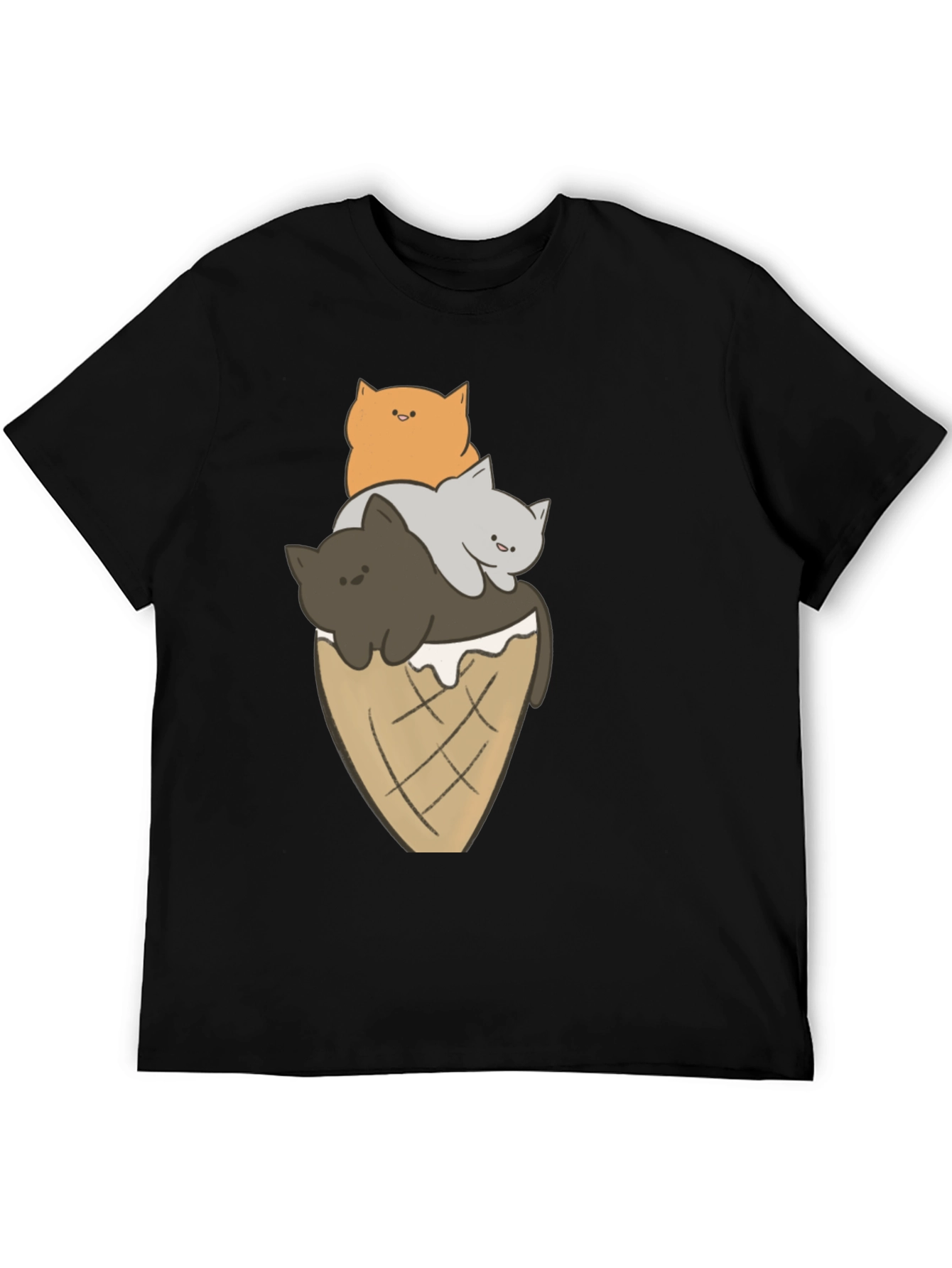 Cat Ice Cream Cone Graphic Tee
