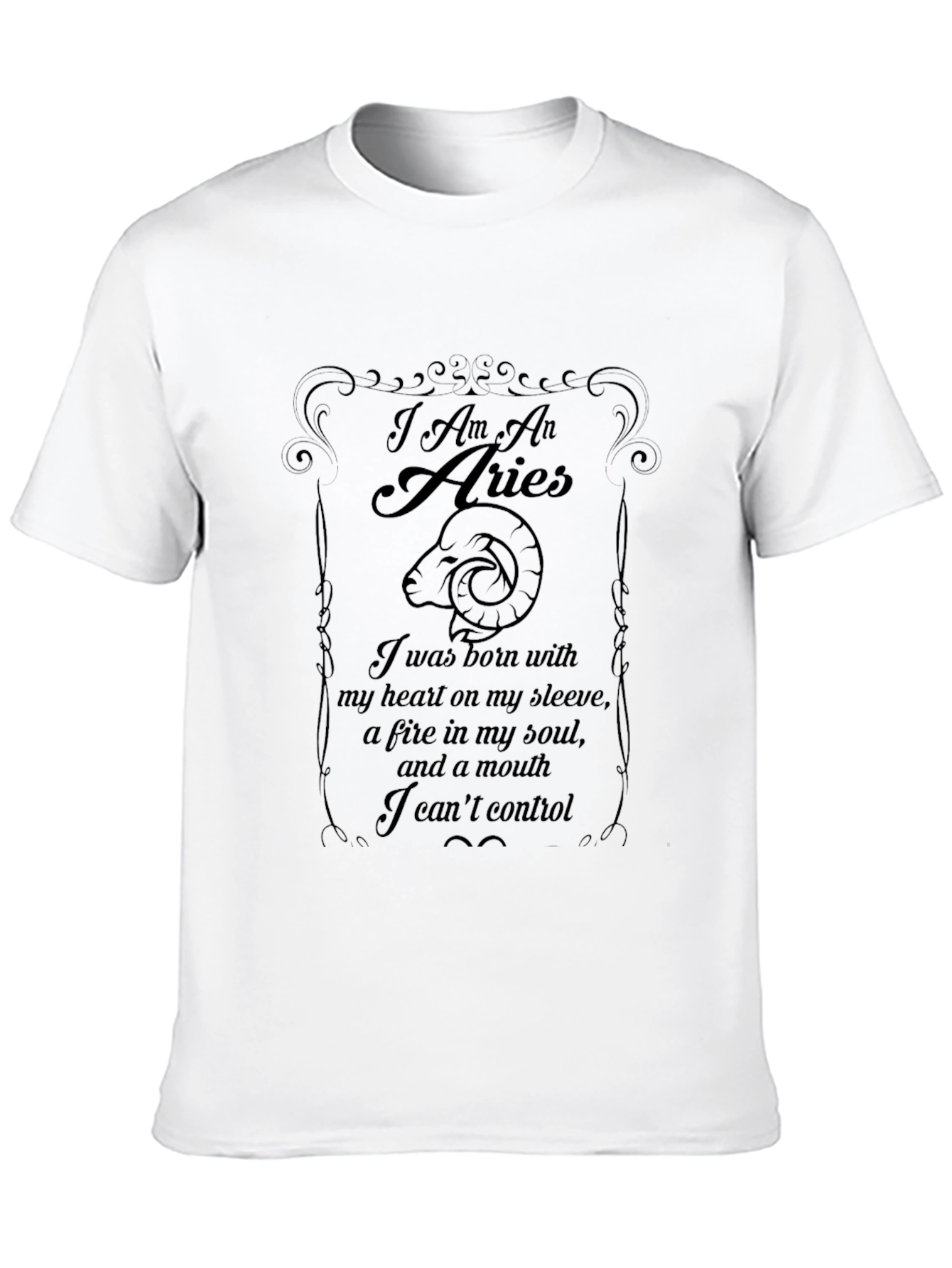 Aries Zodiac Graphic T-Shirt - Expressive Star Sign Tee