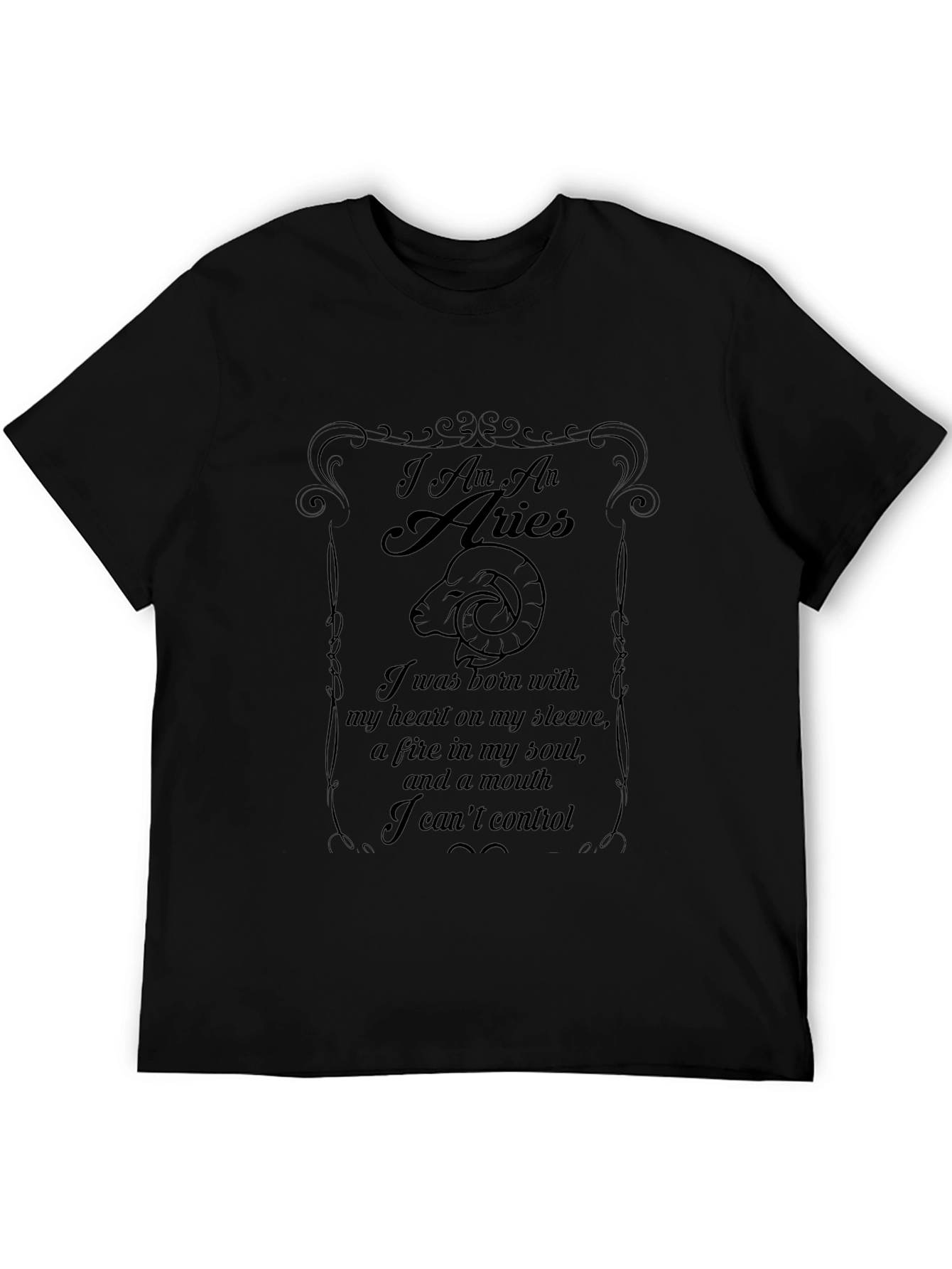Aries Zodiac Graphic T-Shirt - Expressive Star Sign Tee
